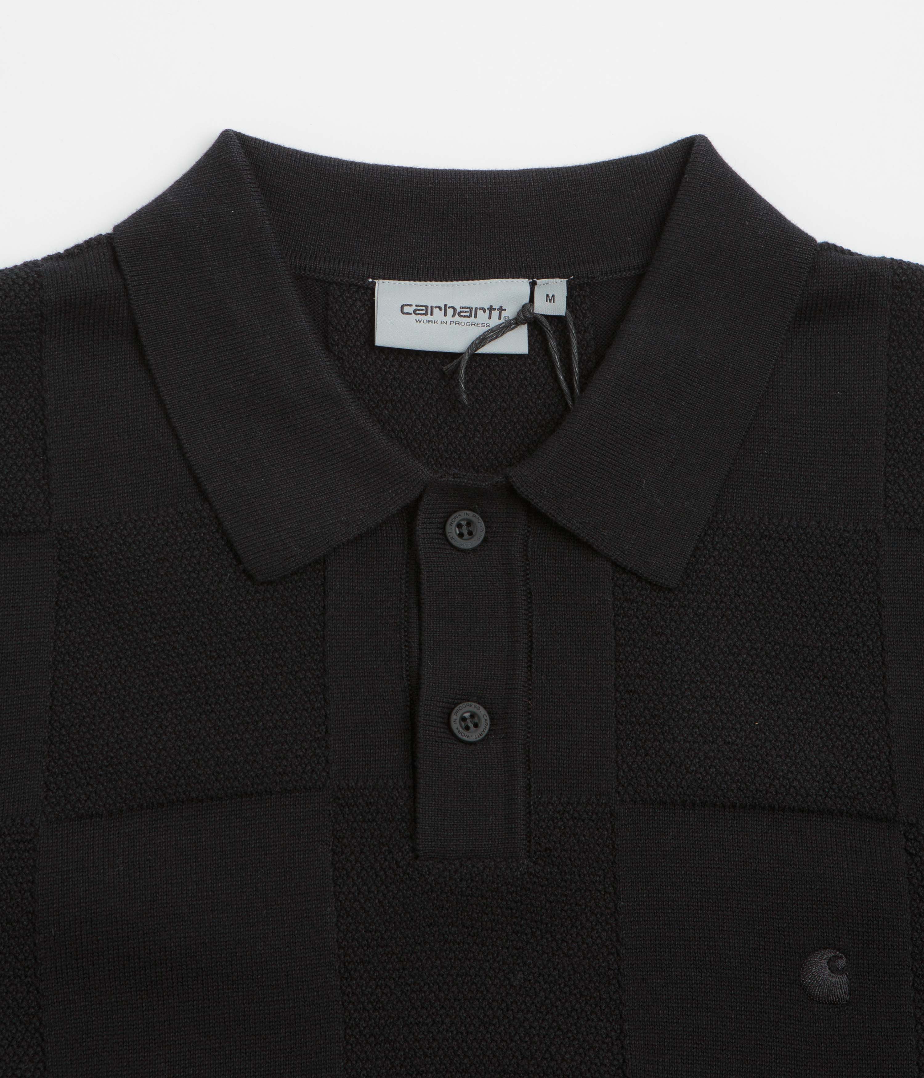 Carhartt Checker Polo Shirt - Black - Image 2