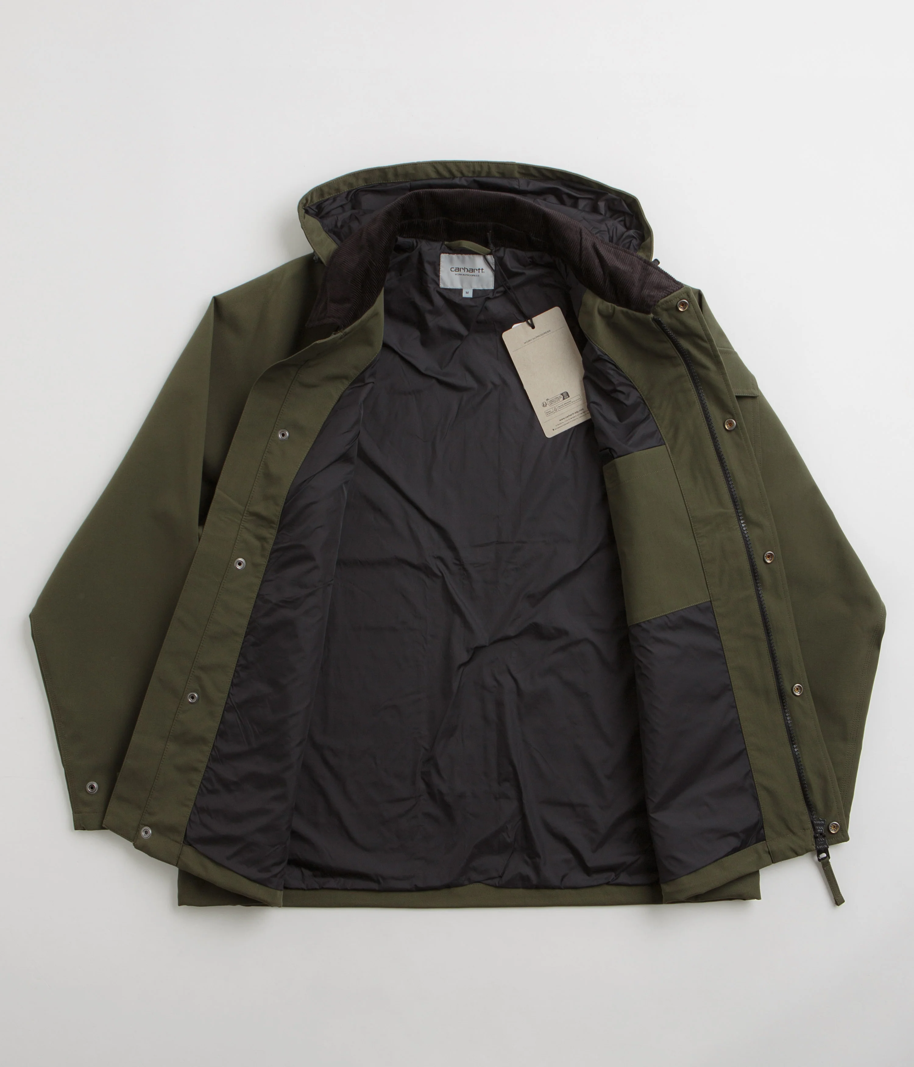 Carhartt Clarton Jacket - Office Green / Black - Image 2