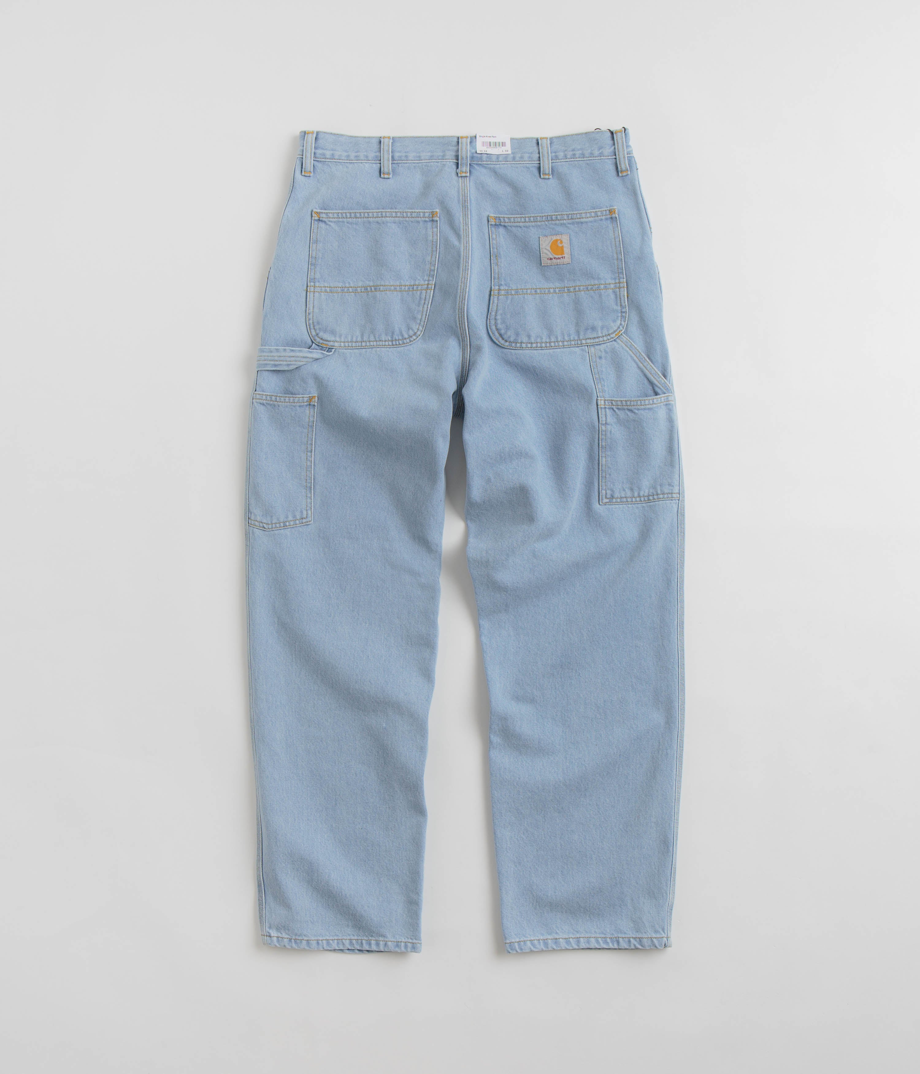 Carhartt Denim Single Knee Pants - Heavy Stone Bleached Blue - Image 3
