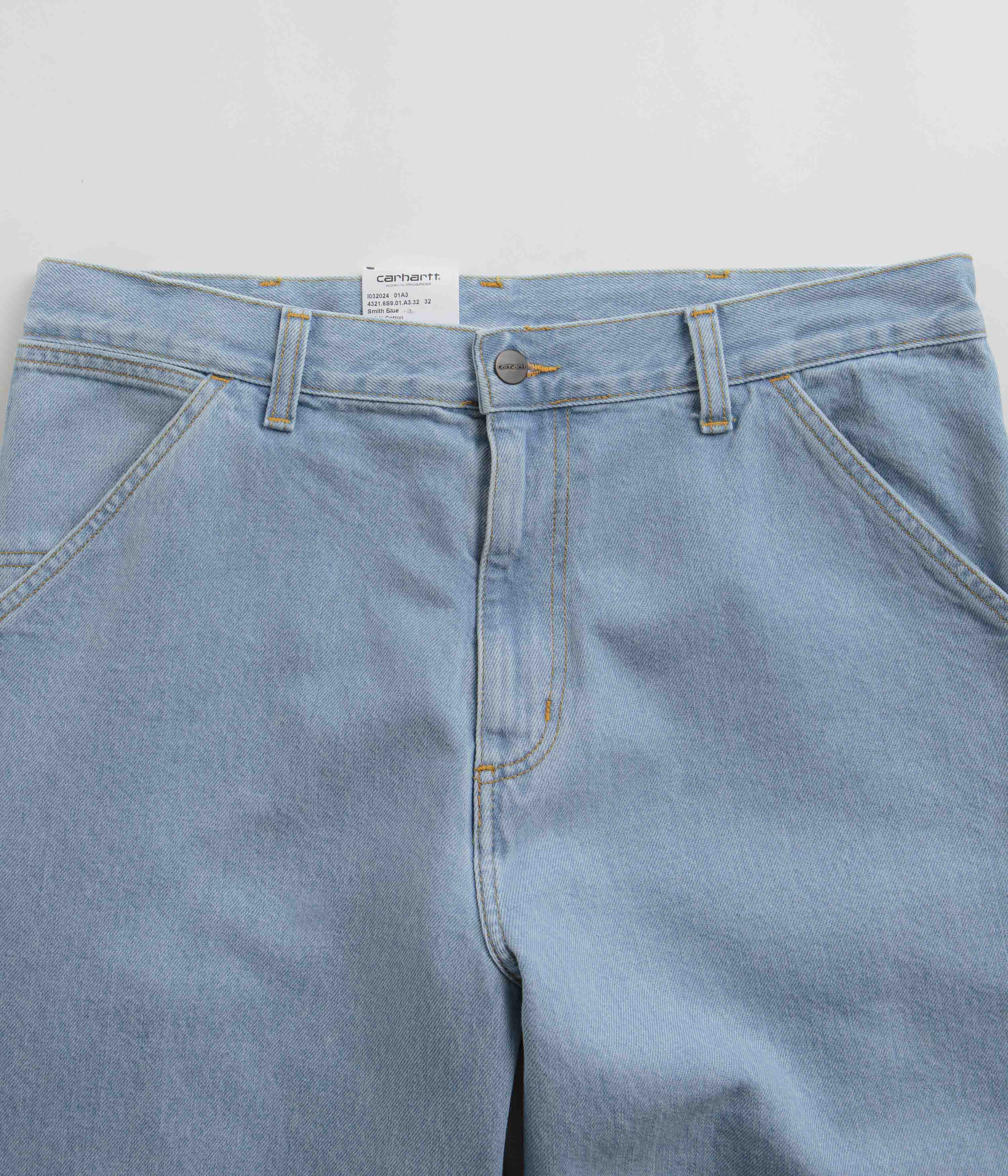Carhartt Denim Single Knee Pants - Heavy Stone Bleached Blue - Image 4
