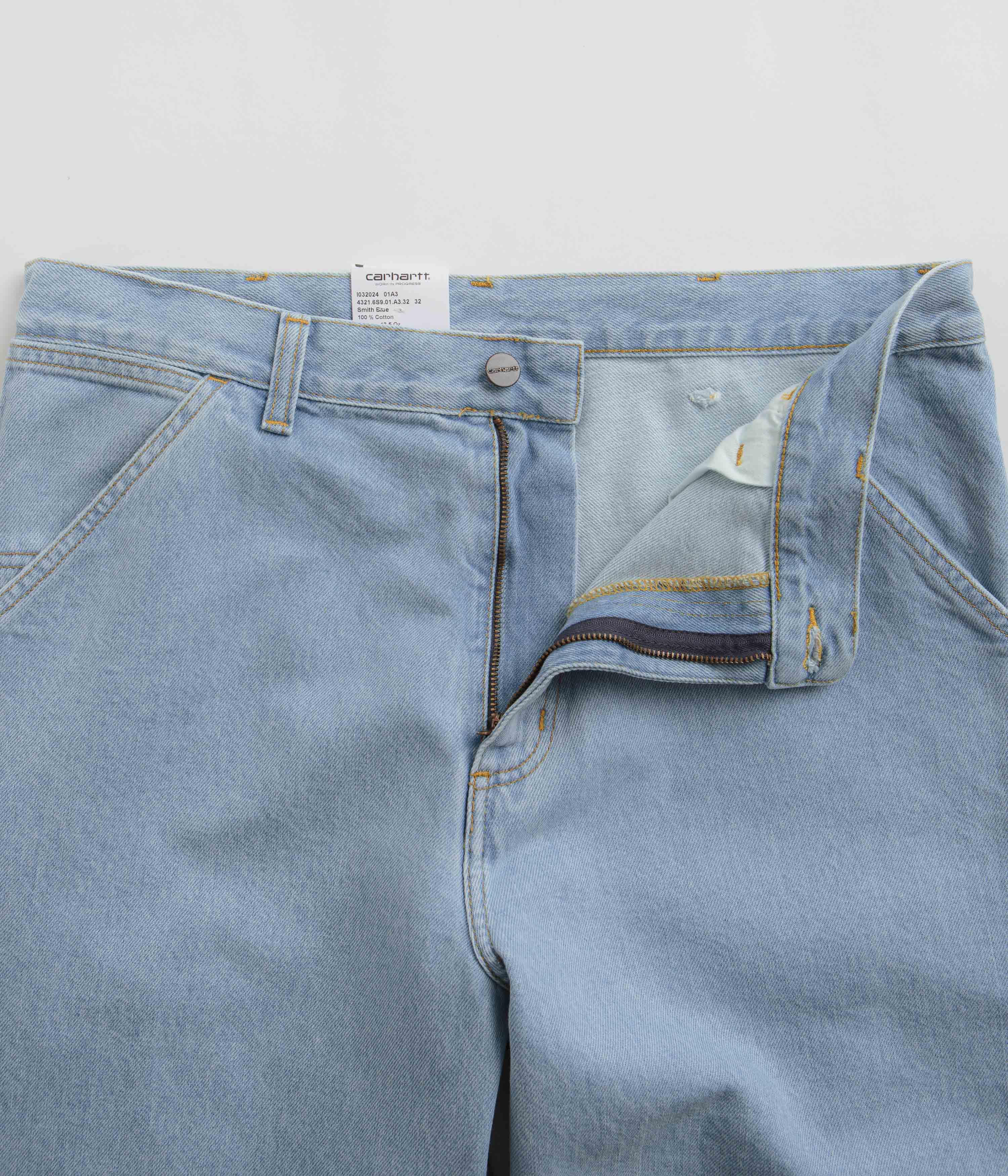 Carhartt Denim Single Knee Pants - Heavy Stone Bleached Blue - Image 5