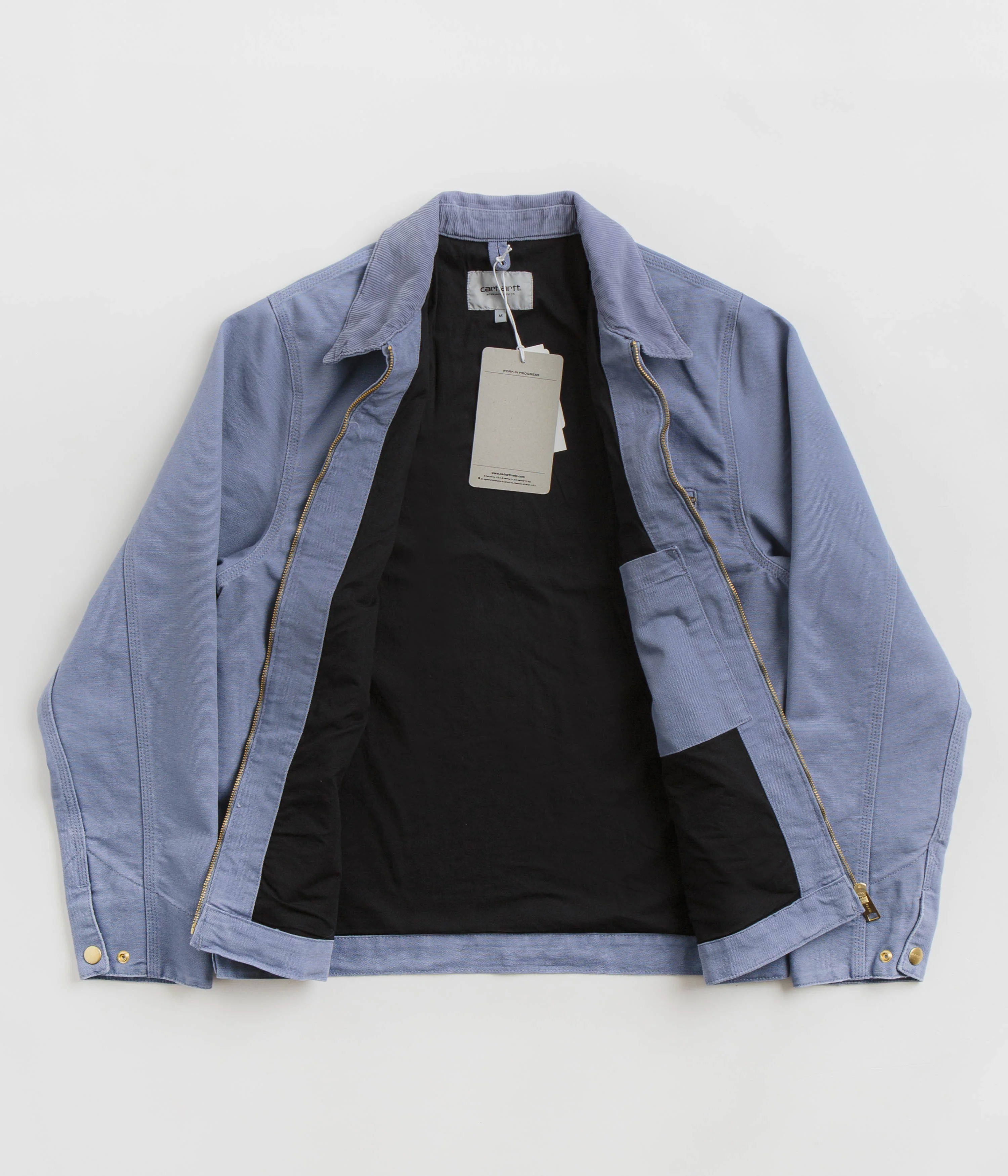 Carhartt Detroit Jacket - Bay Blue / Bay Blue / Aged Canvas - Image 2