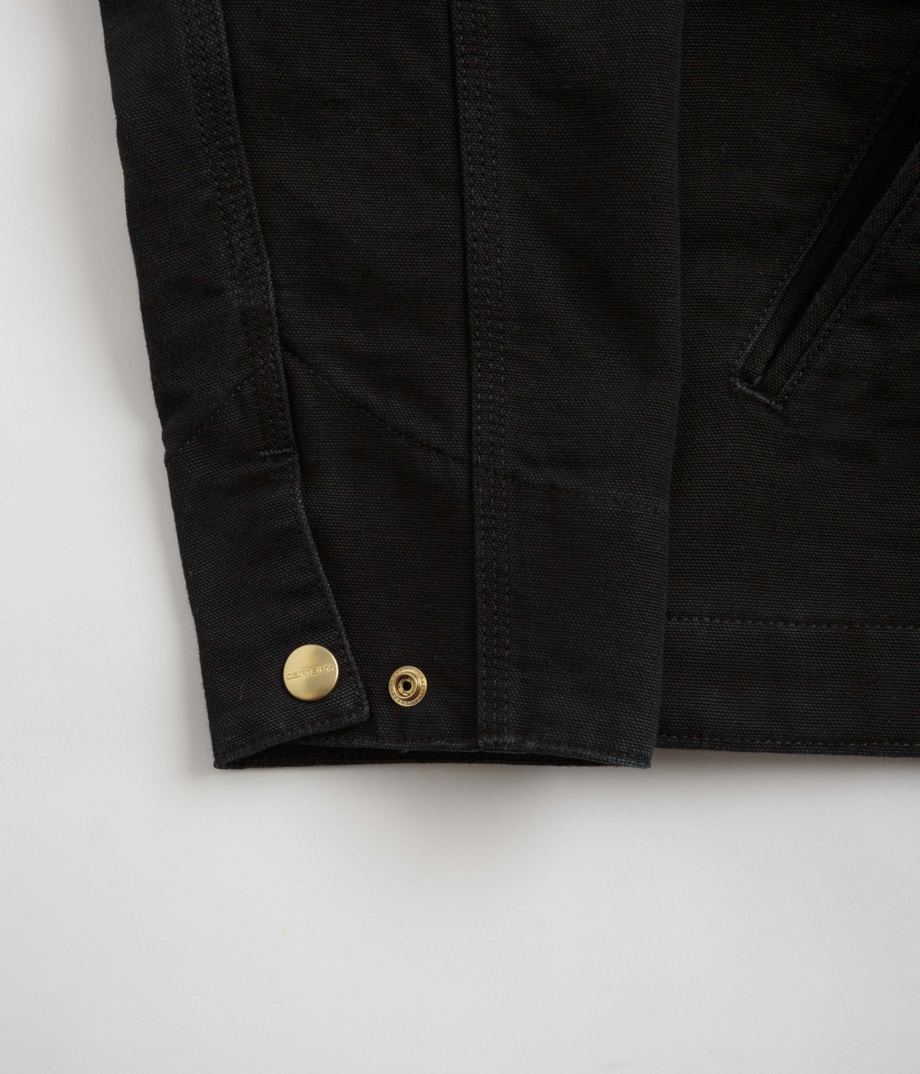 Carhartt Detroit Jacket - Black / Black / Aged Canvas - Image 3