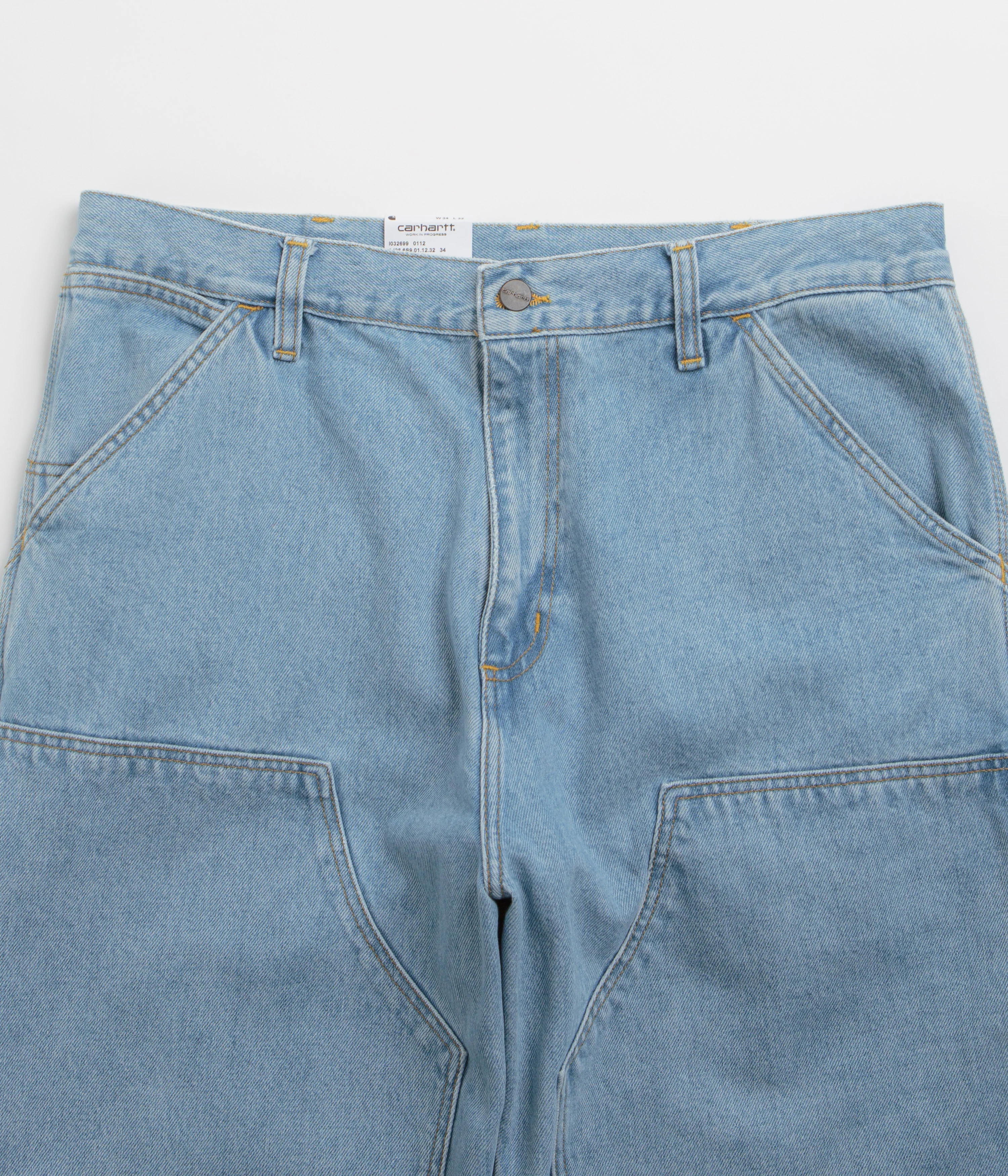 Carhartt Double Knee Denim Pants - Blue - Image 4