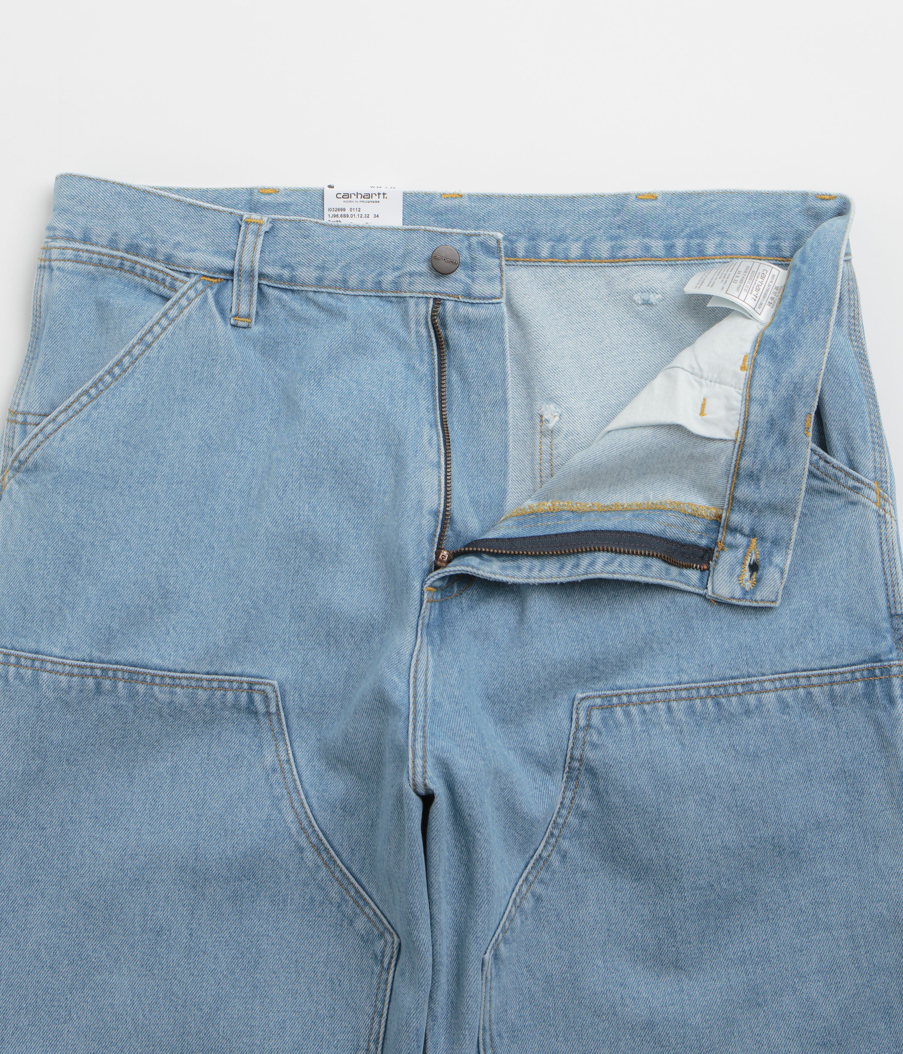 Carhartt Double Knee Denim Pants - Blue - Image 5