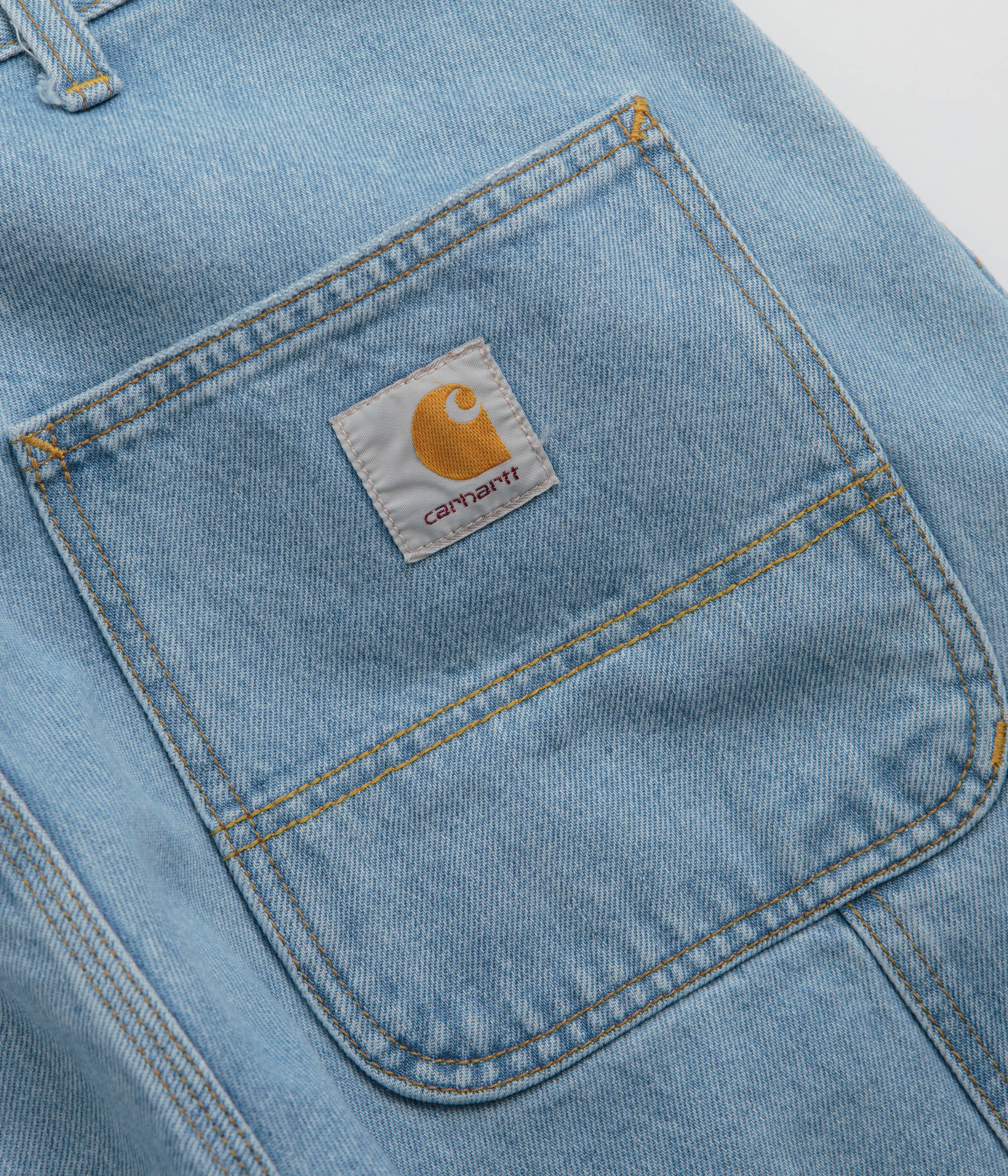 Carhartt Double Knee Denim Pants - Blue - Image 8