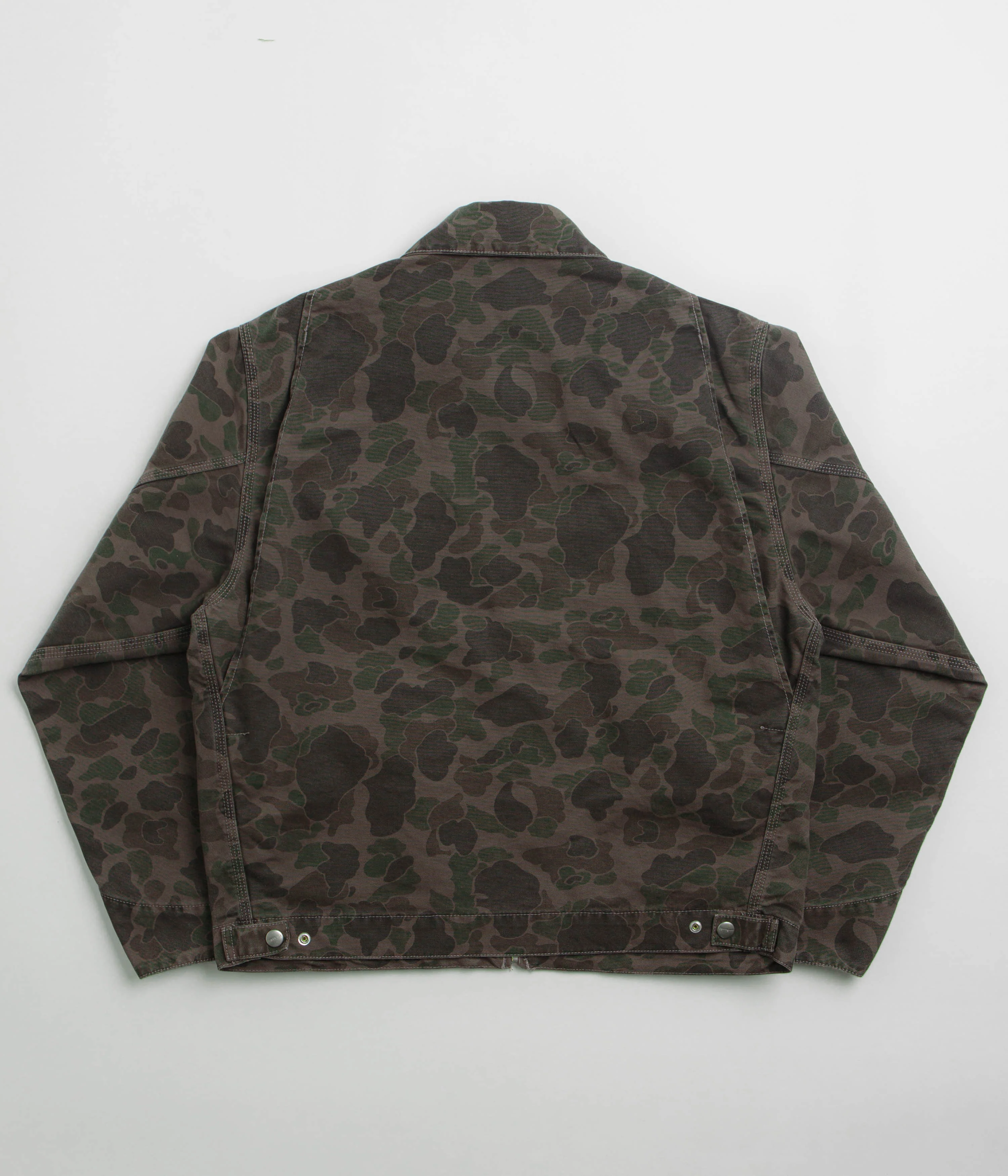 Carhartt Duck Detroit Jacket - Camo Duck / Green / Porphyry - Image 3