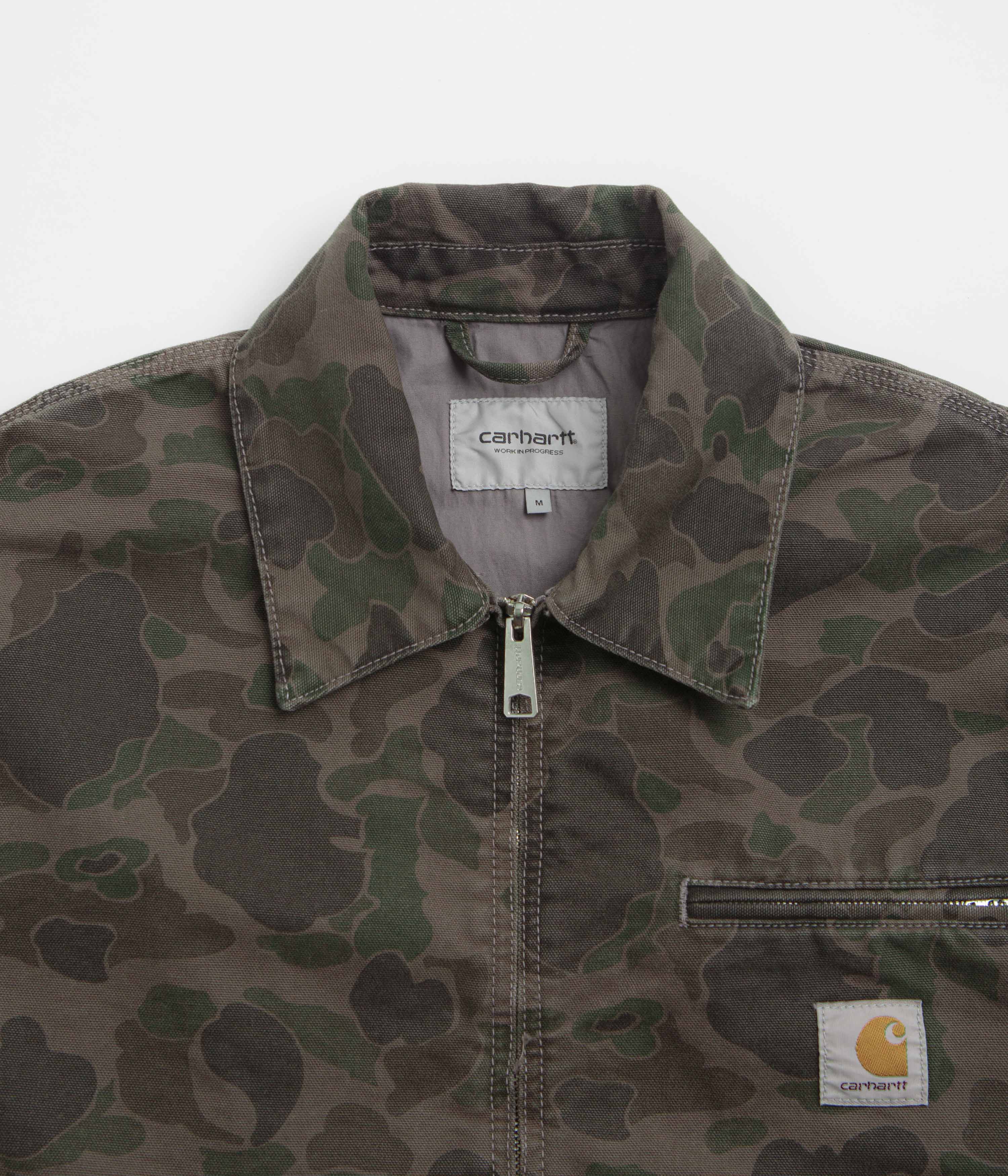 Carhartt Duck Detroit Jacket - Camo Duck / Green / Porphyry - Image 4