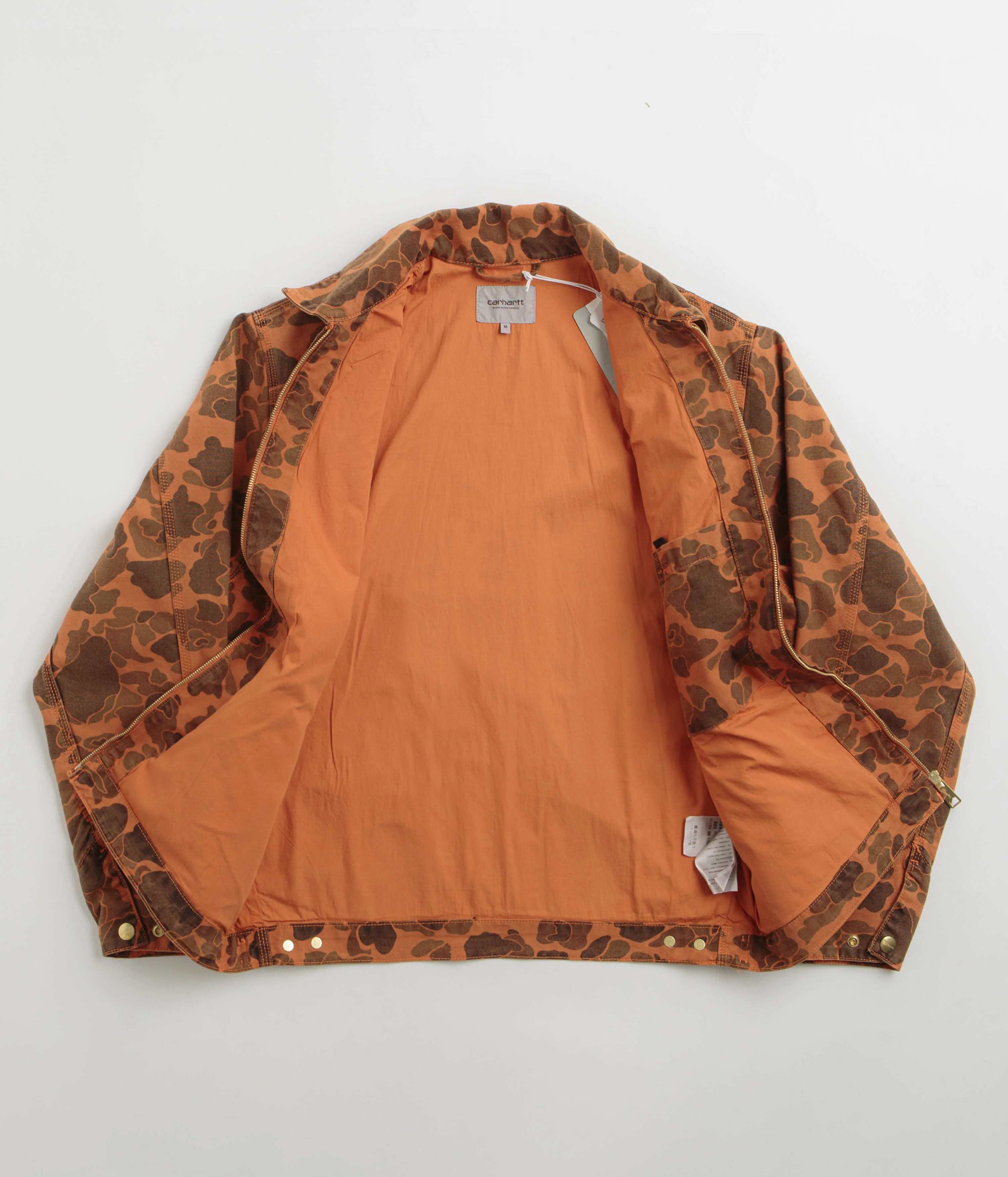 Carhartt Duck Detroit Jacket - Camo Duck / Green / Turmeric - Image 2