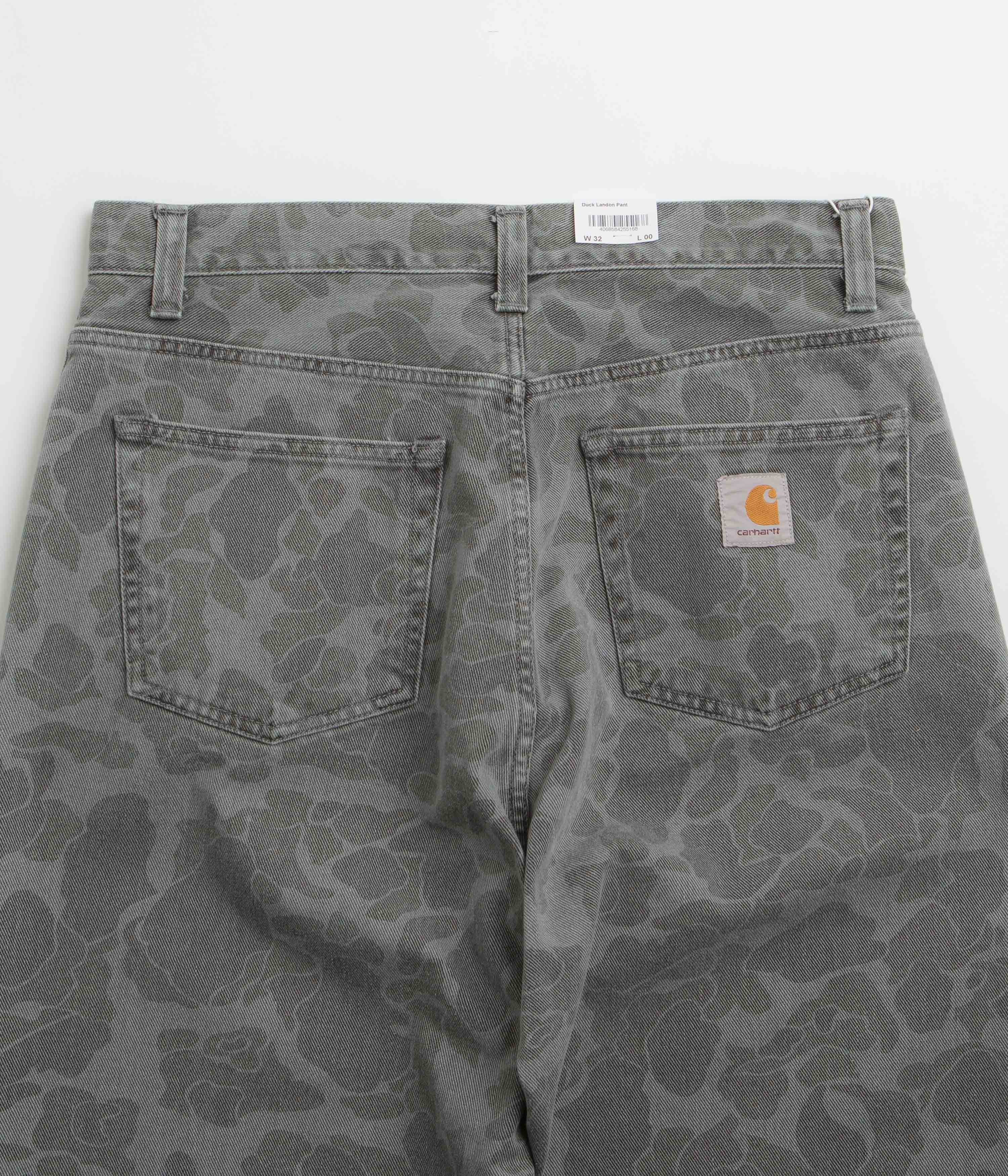 Carhartt Duck Landon Pants - Camo Duck / Black Heavy Bleached - Image 6