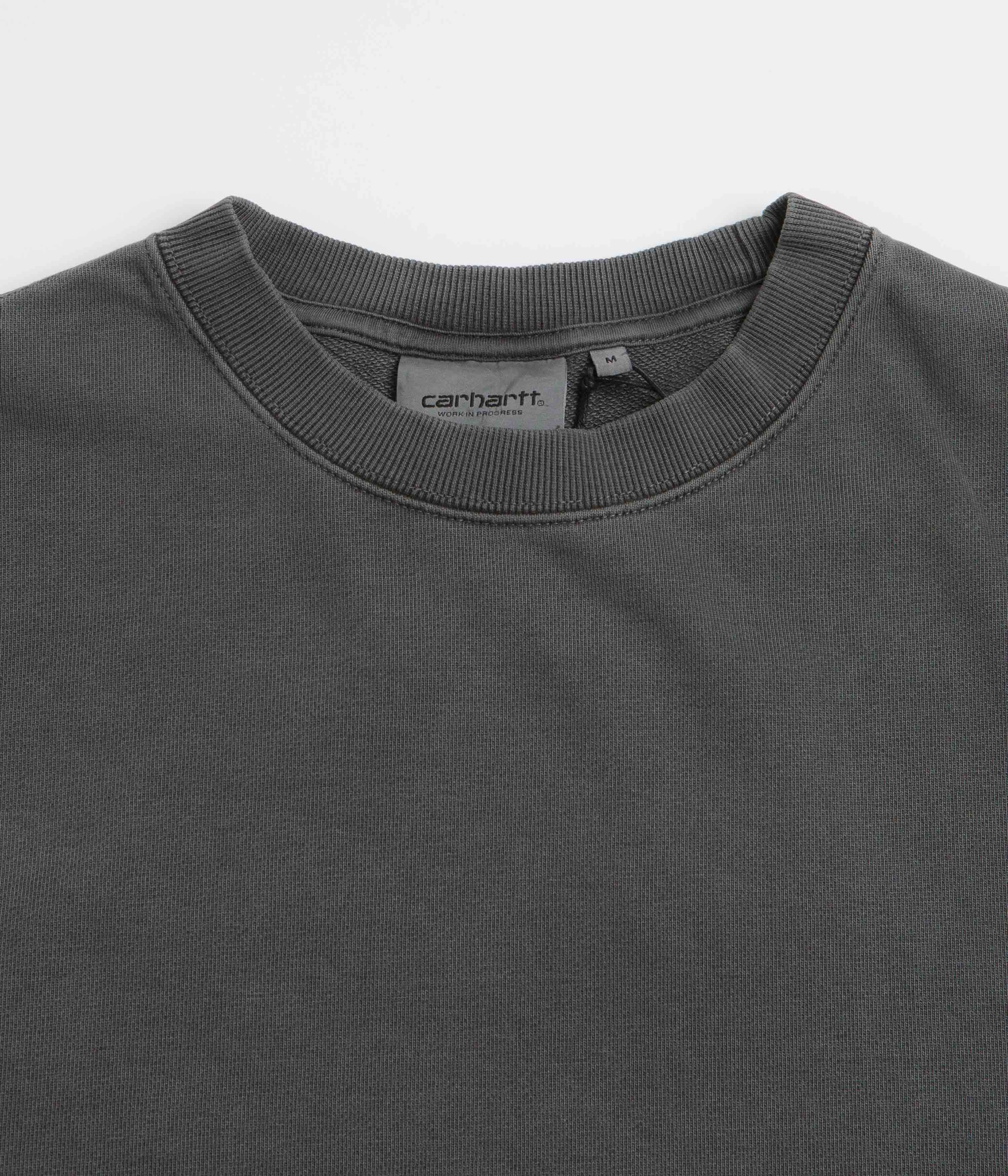 Carhartt Felt Script Crewneck Sweatshirt - Black / Black - Image 3