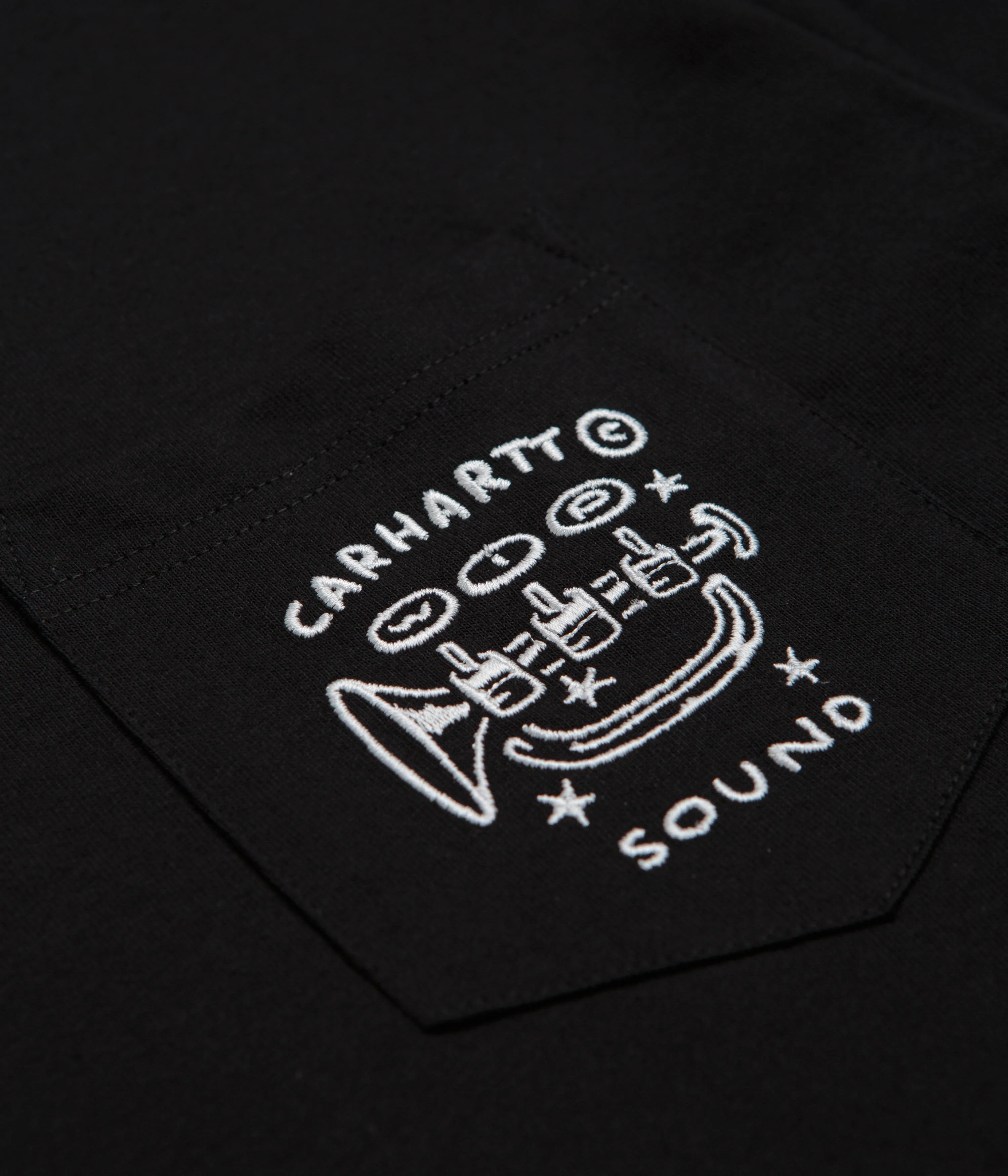 Carhartt Fragments Pocket T-Shirt - Black / White - Image 3