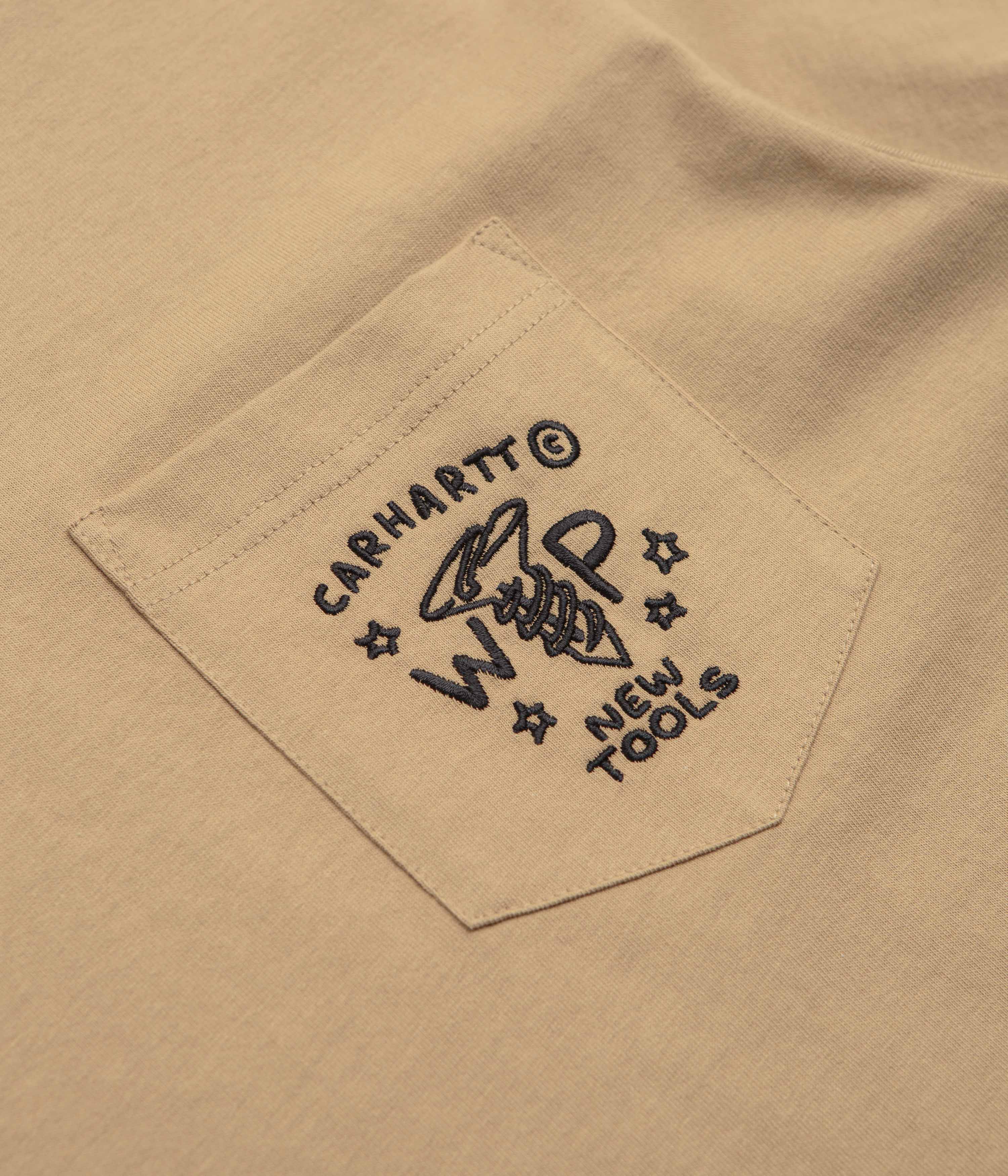 Carhartt Fragments Pocket T-Shirt - Dusty Hamilton Brown / Black - Image 3