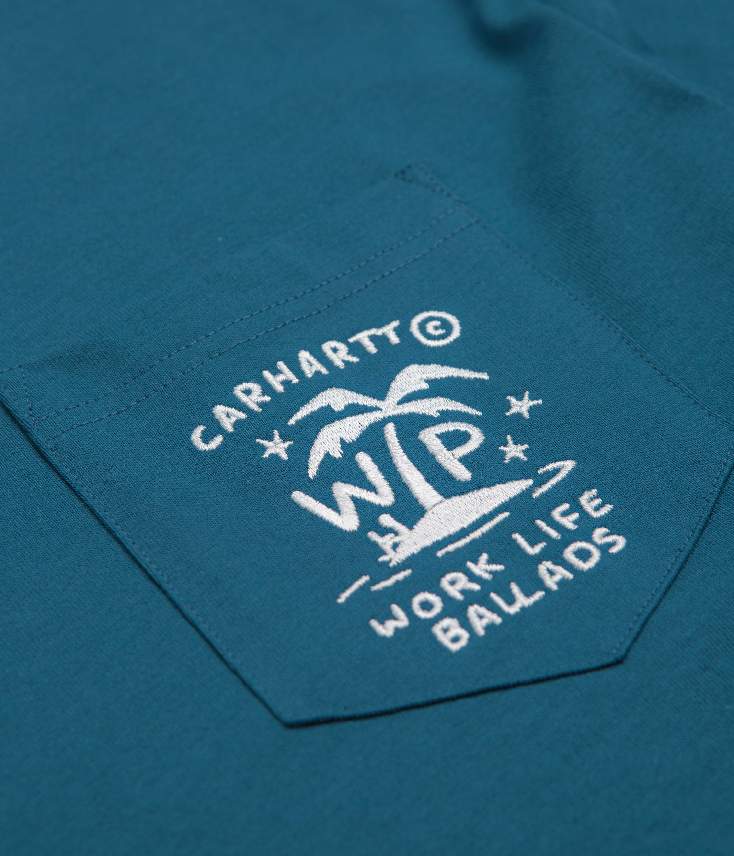 Carhartt Fragments Pocket T-Shirt - Sodalite / White - Image 3