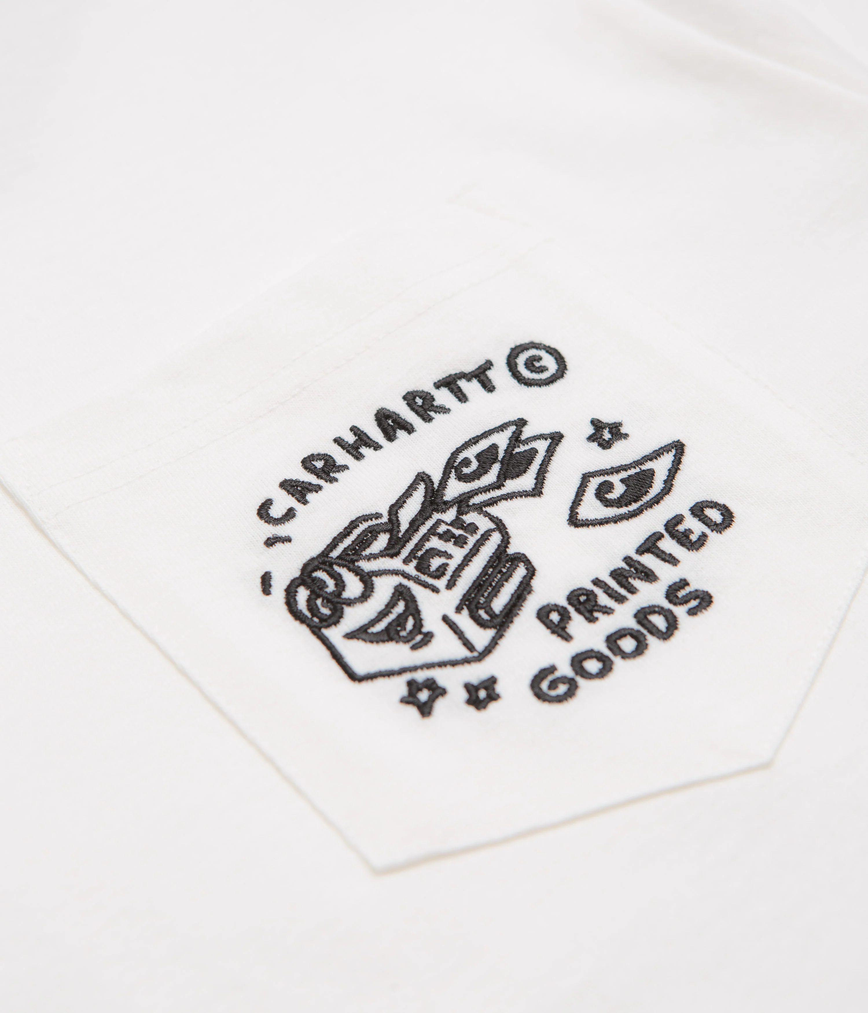 Carhartt Fragments Pocket T-Shirt - White / Black - Image 3