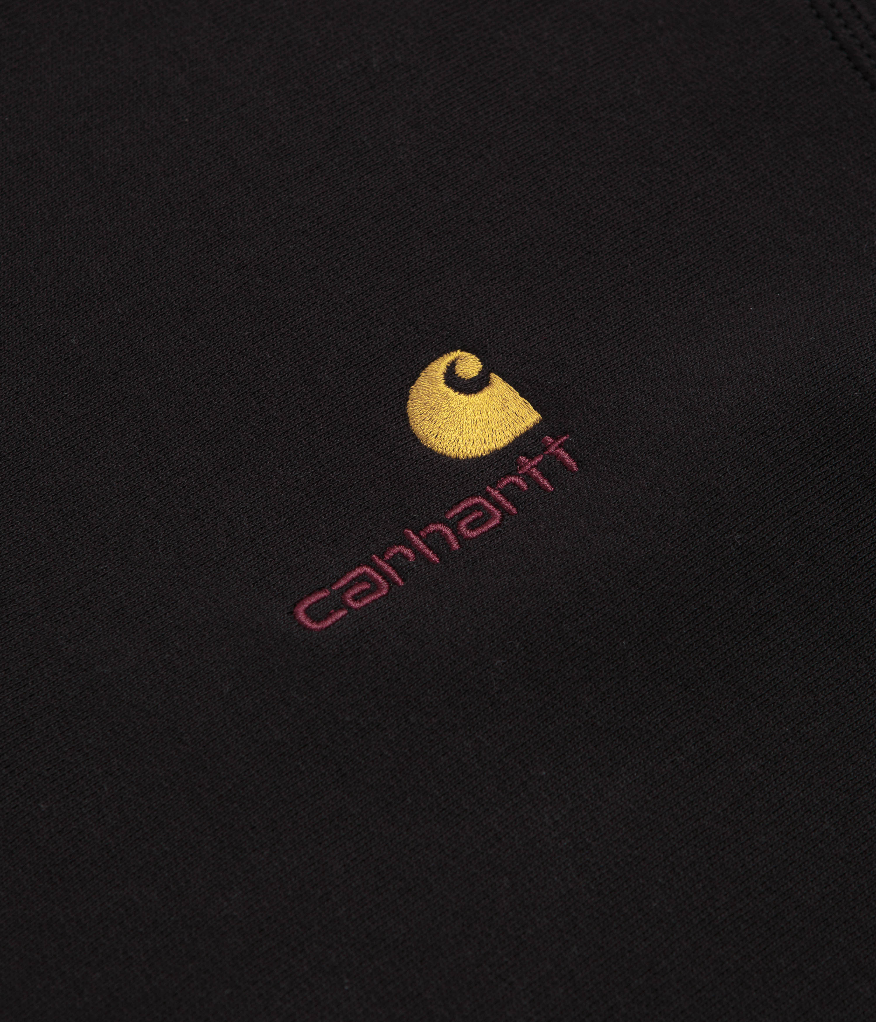Carhartt Half Zip American Script Sweatshirt - Black - Image 3