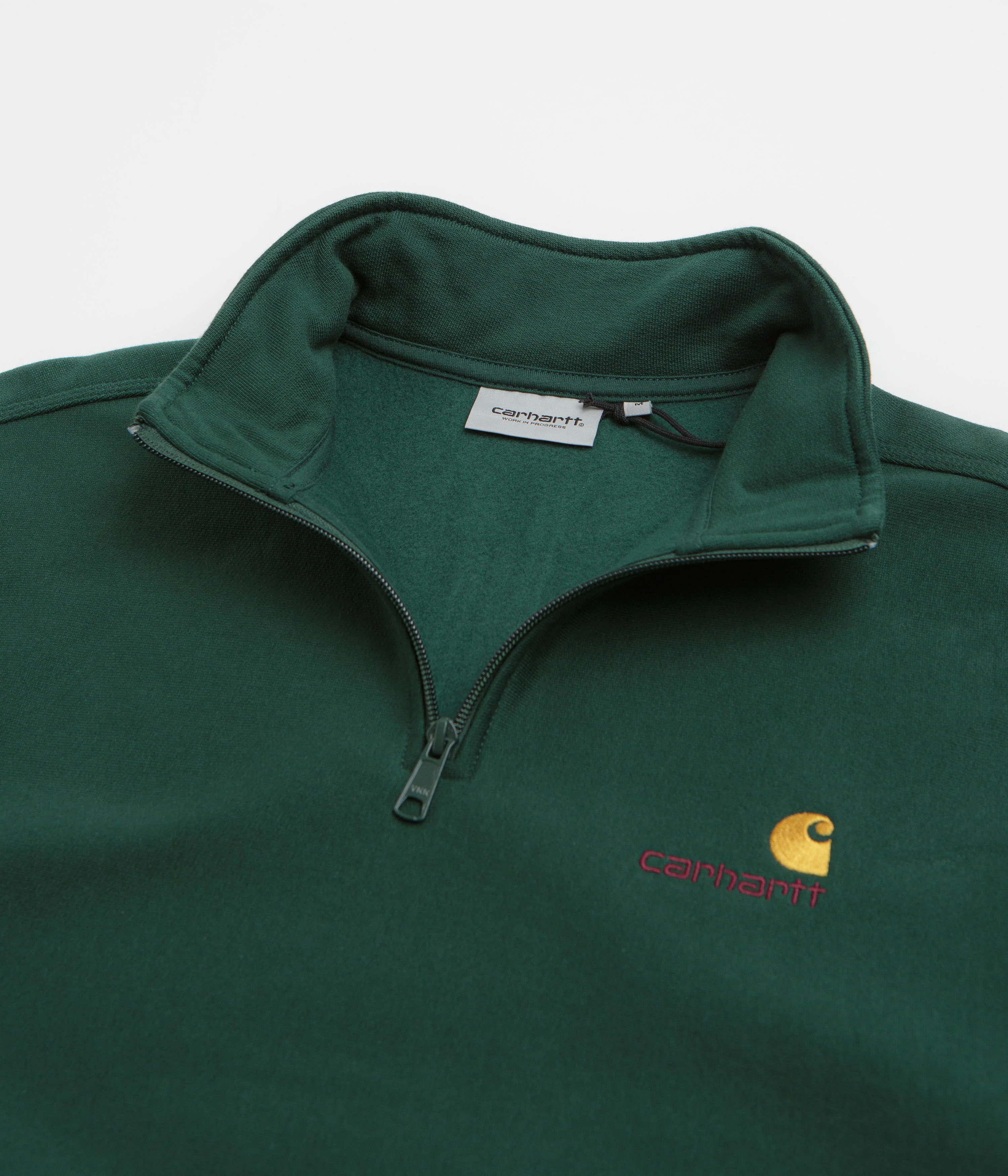Carhartt Half Zip American Script Sweatshirt - Dark Fir - Image 4