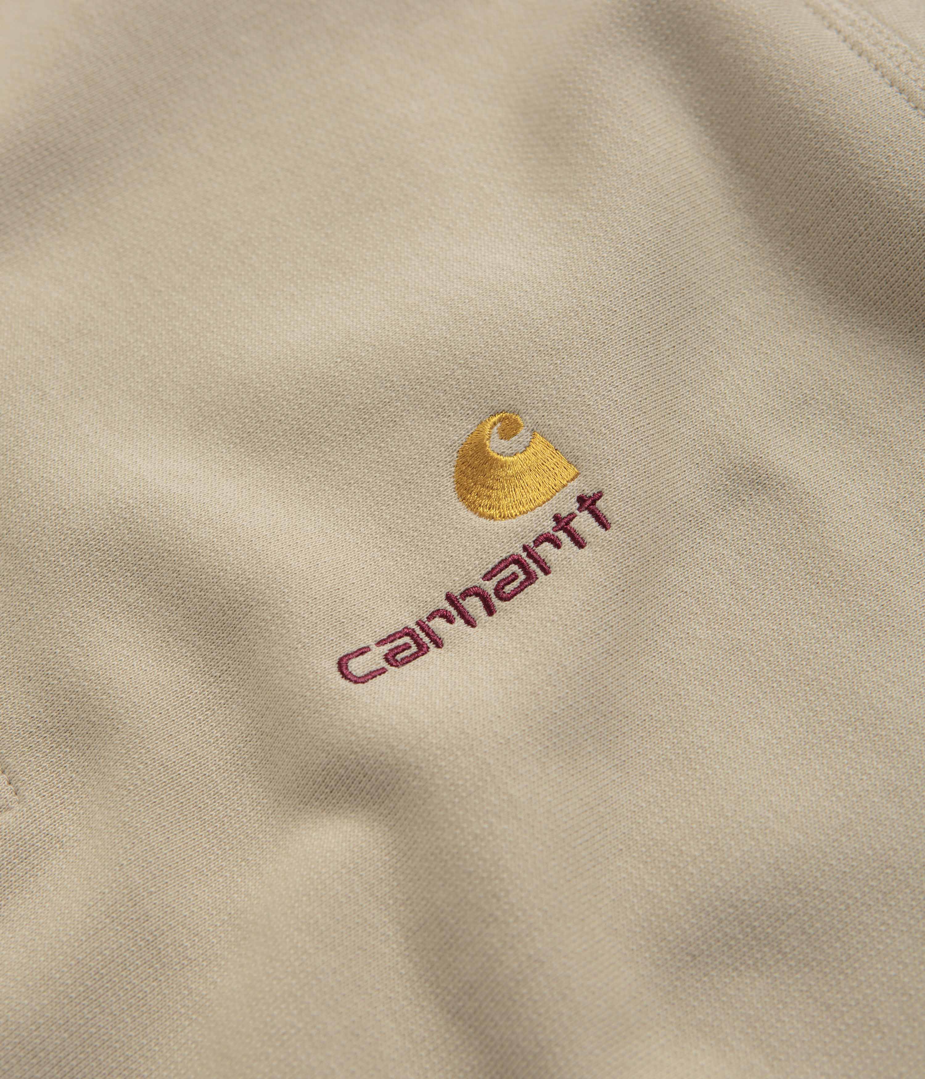 Carhartt Half Zip American Script Sweatshirt - Fleur De Sel - Image 3