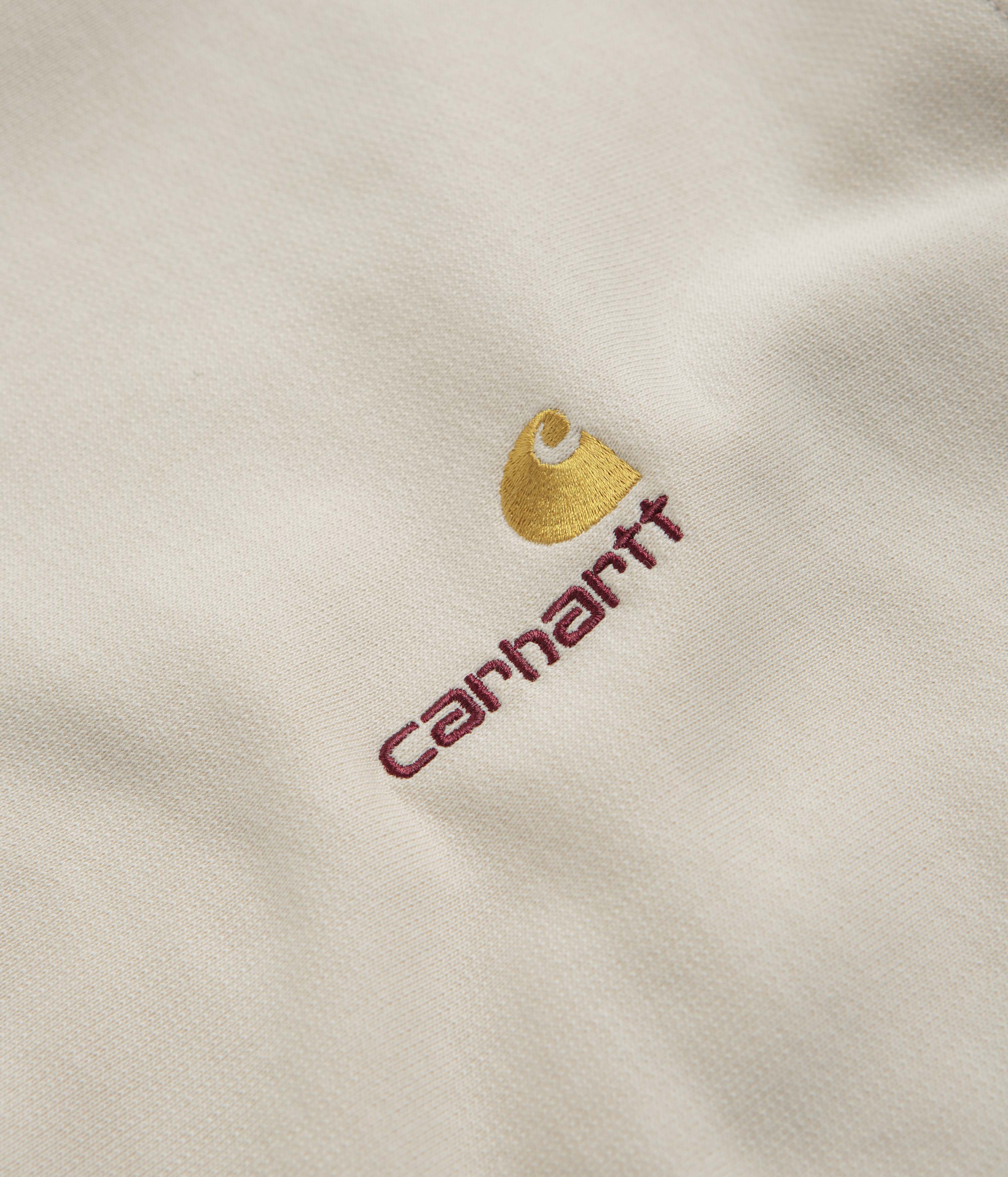 Carhartt Half Zip American Script Sweatshirt - Moonbeam - Image 3