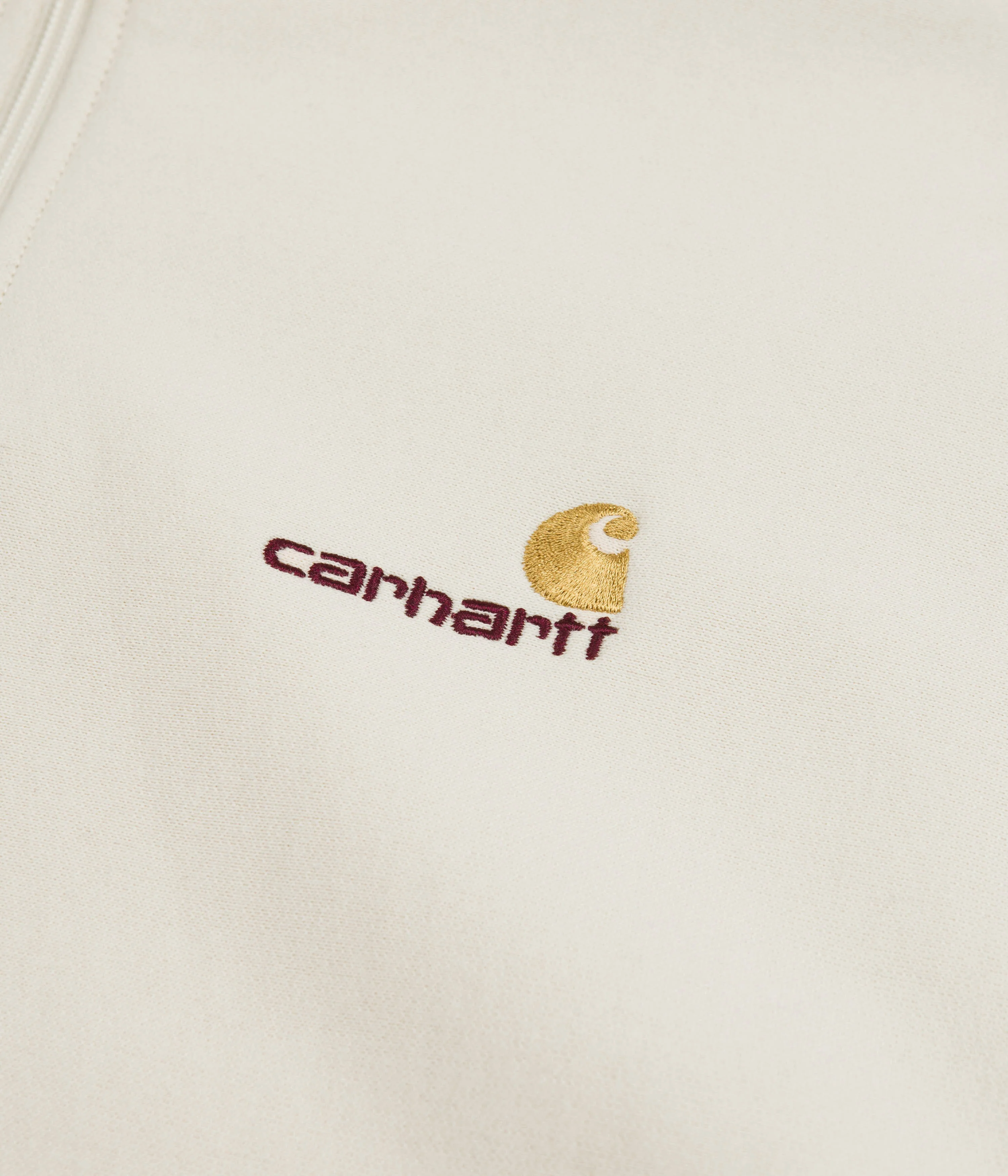 Carhartt Half Zip American Script Sweatshirt - Natural - Image 2
