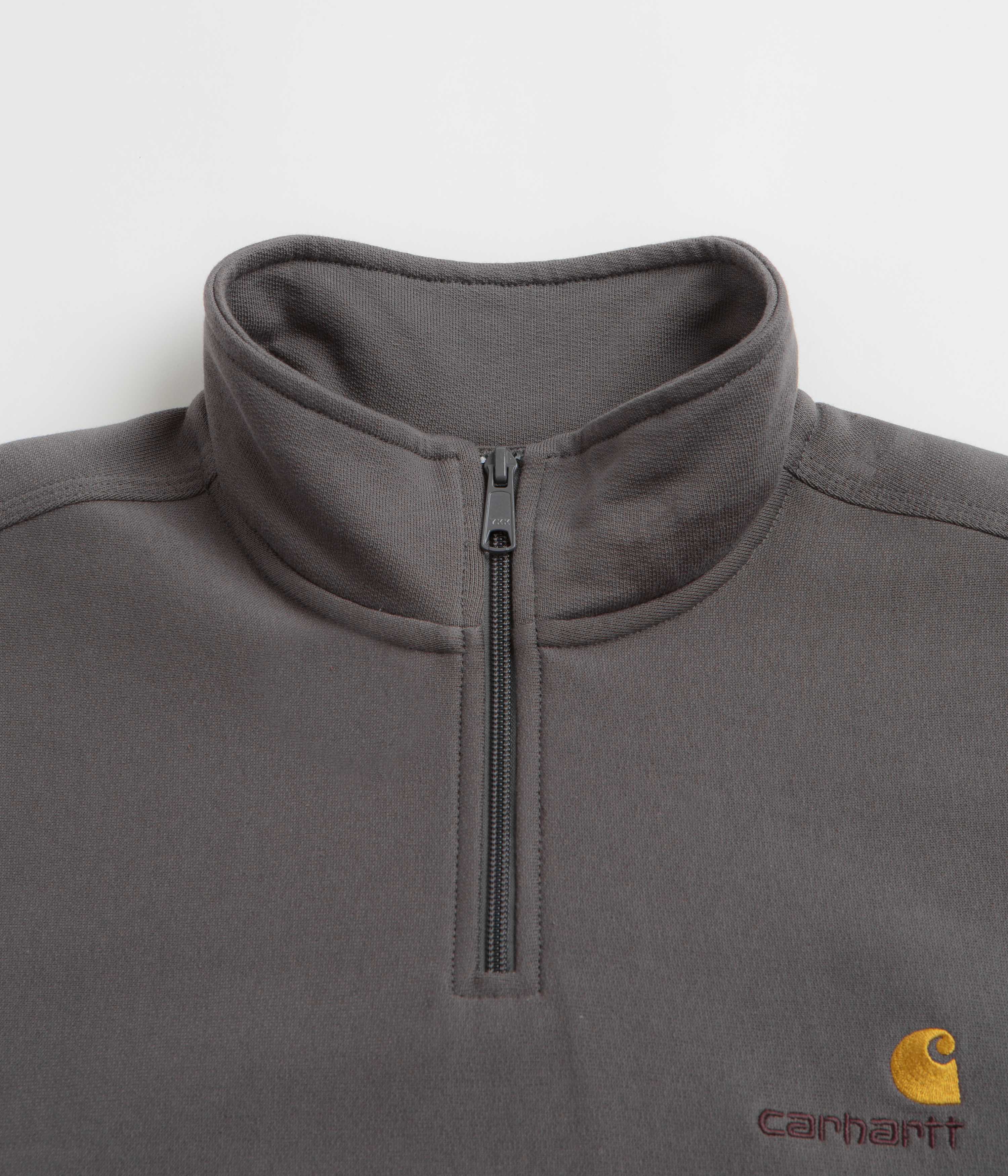 Carhartt Half Zip American Script Sweatshirt - Porphyry - Image 2