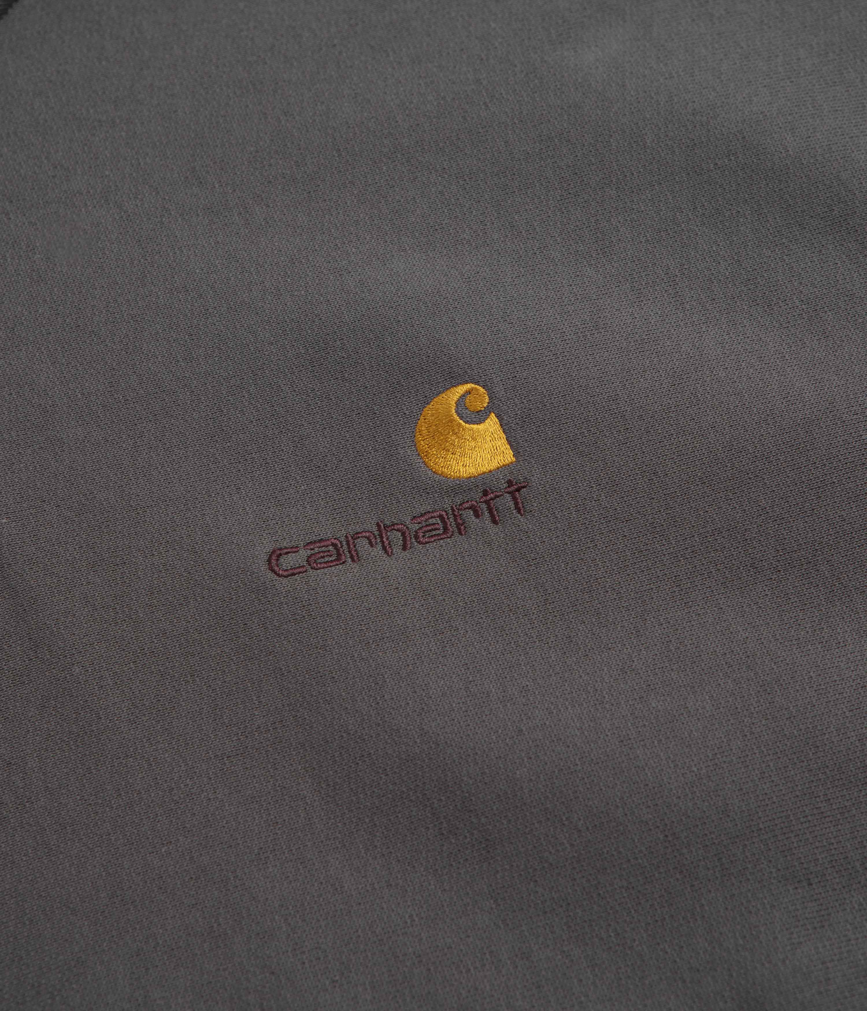 Carhartt Half Zip American Script Sweatshirt - Porphyry - Image 3