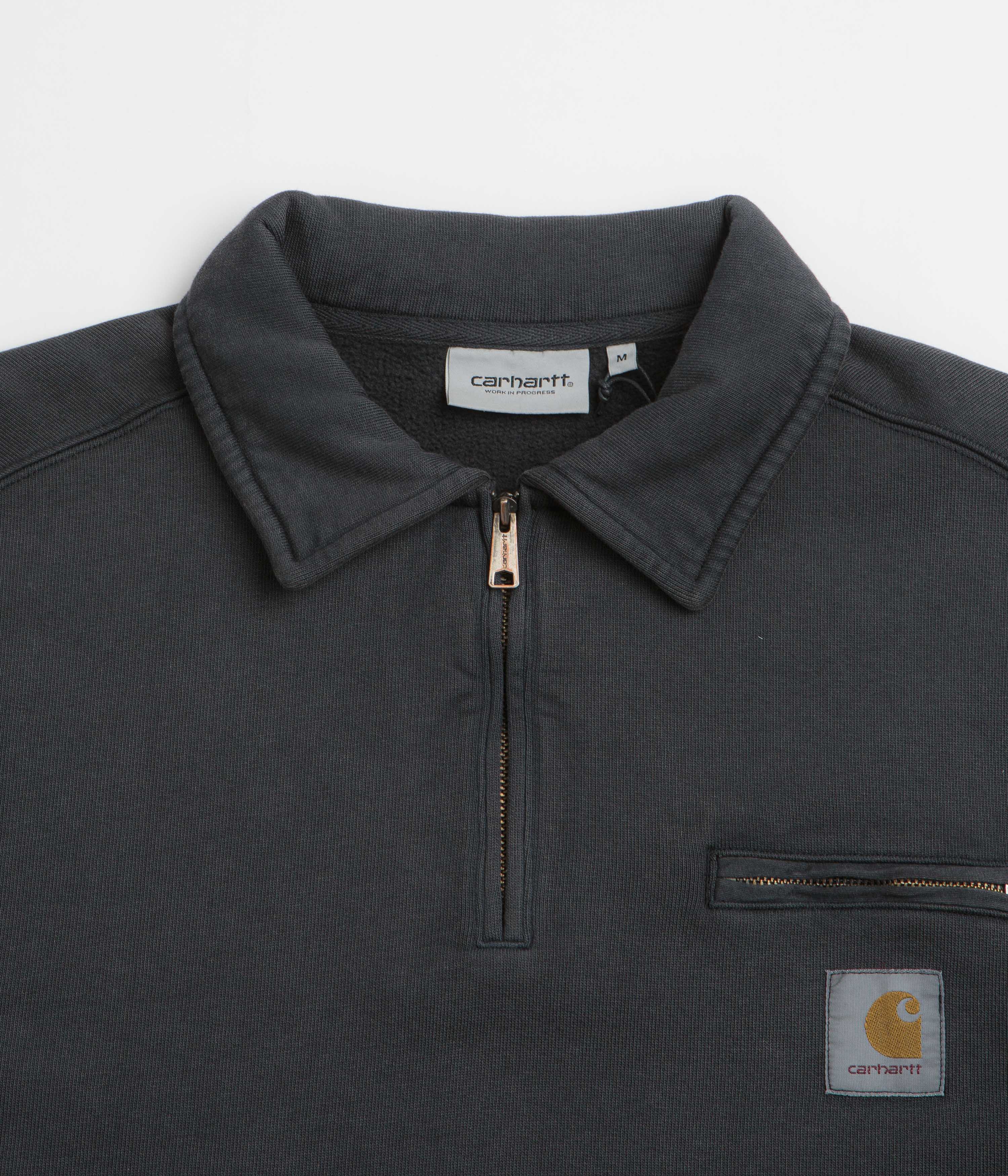 Carhartt Half Zip Detroit Sweatshirt - Black - Image 2