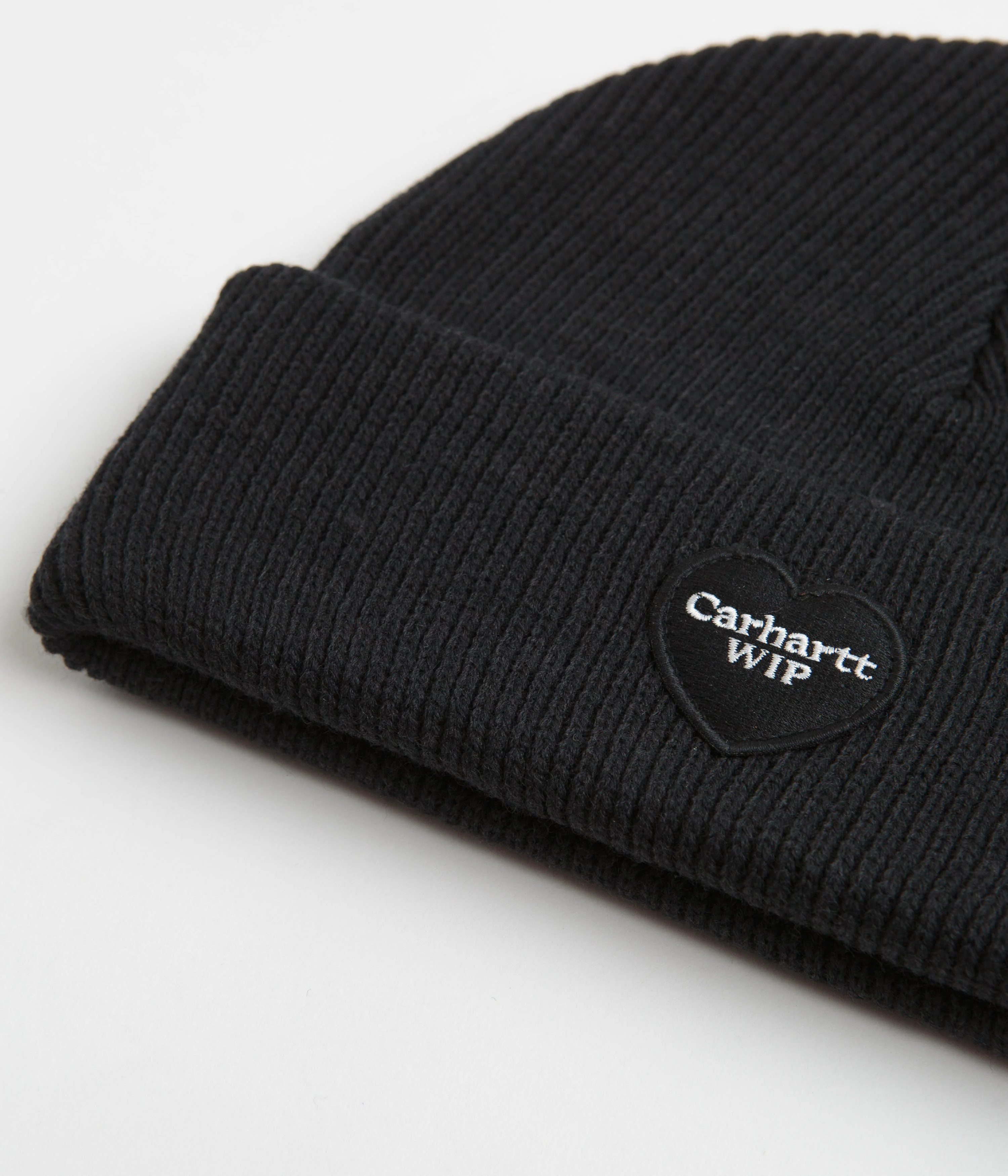 Carhartt Heart Patch Beanie - Black - Image 2