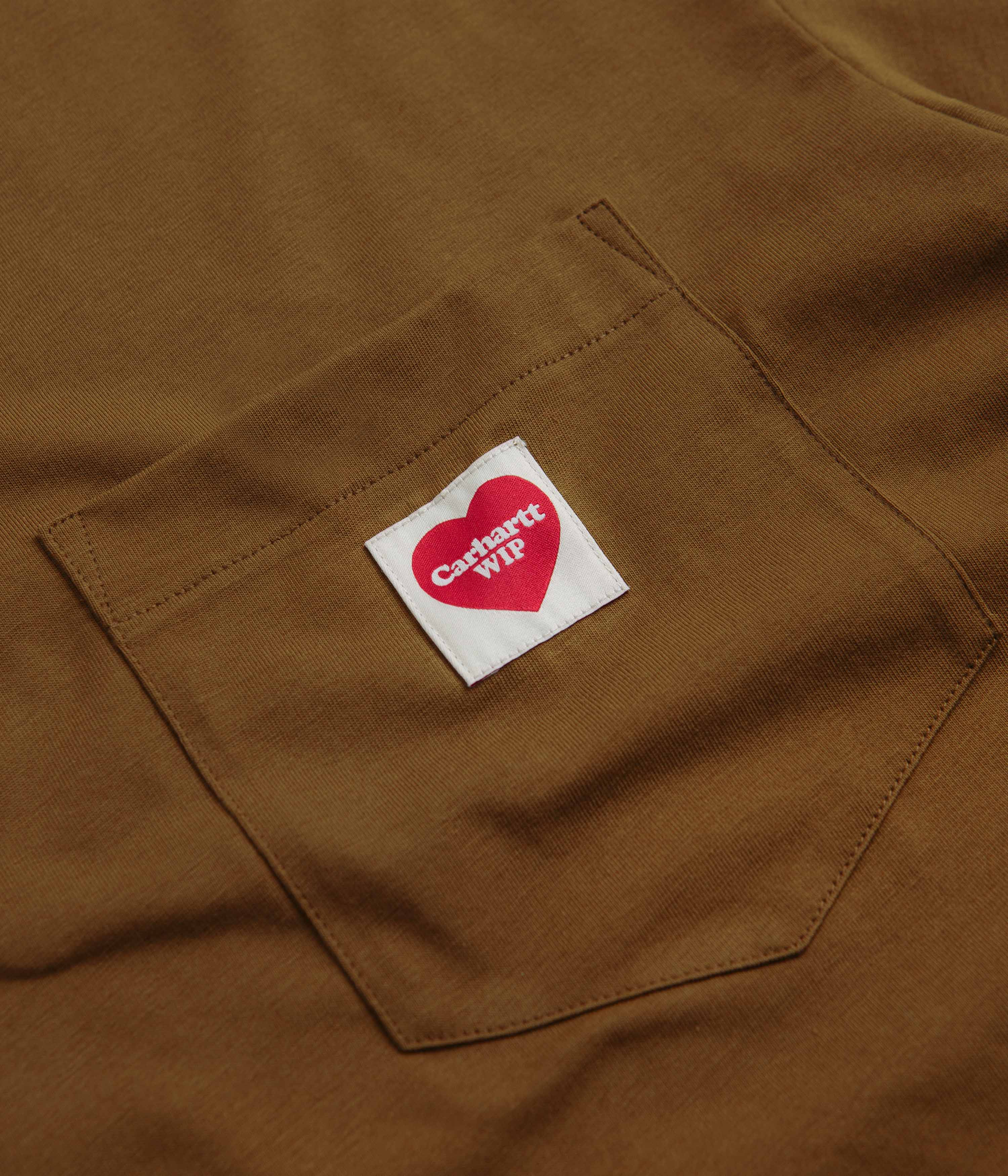 Carhartt Heart Pocket T-Shirt - Deep Hamilton Brown - Image 2