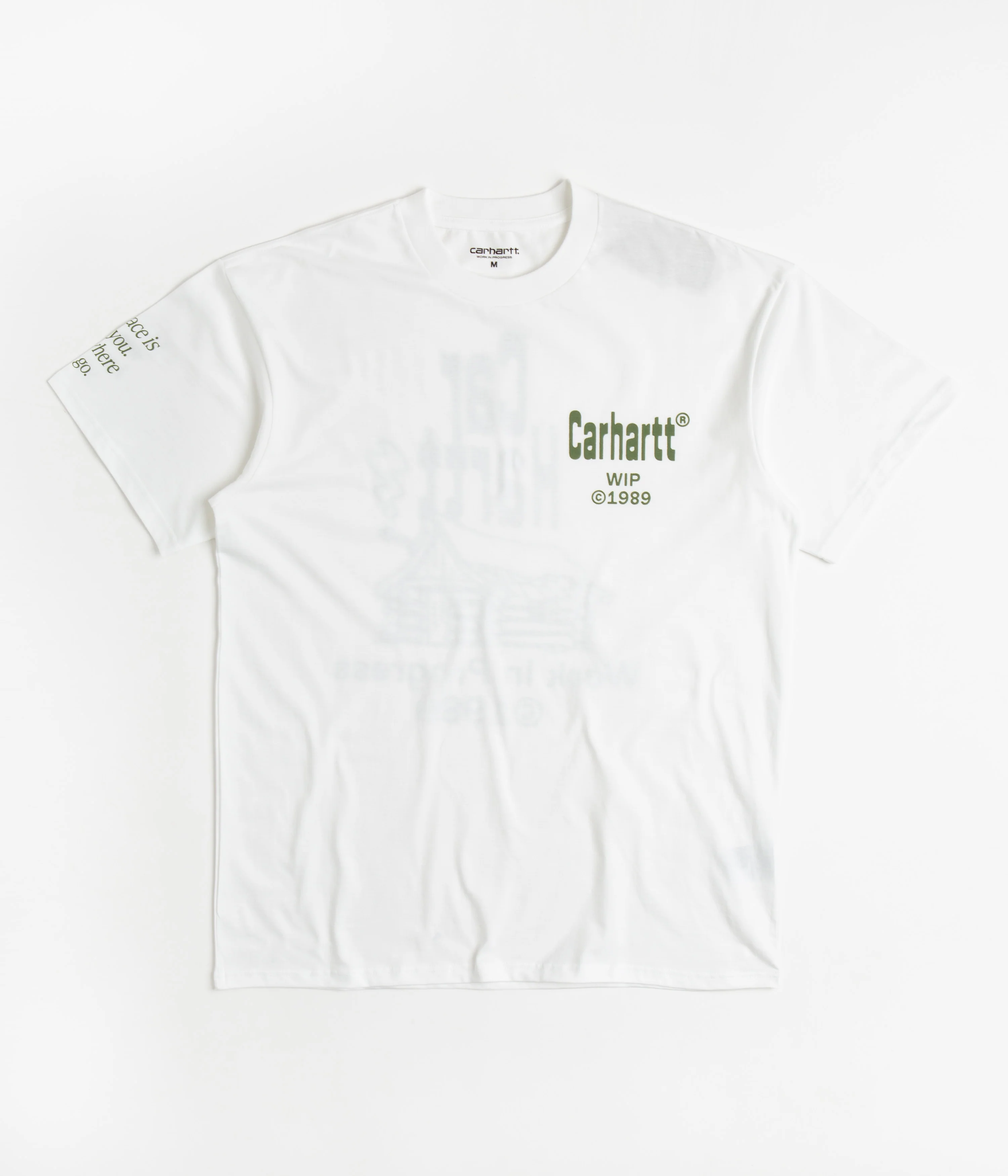Carhartt Home T-Shirt - White / Dollar Green - Image 2