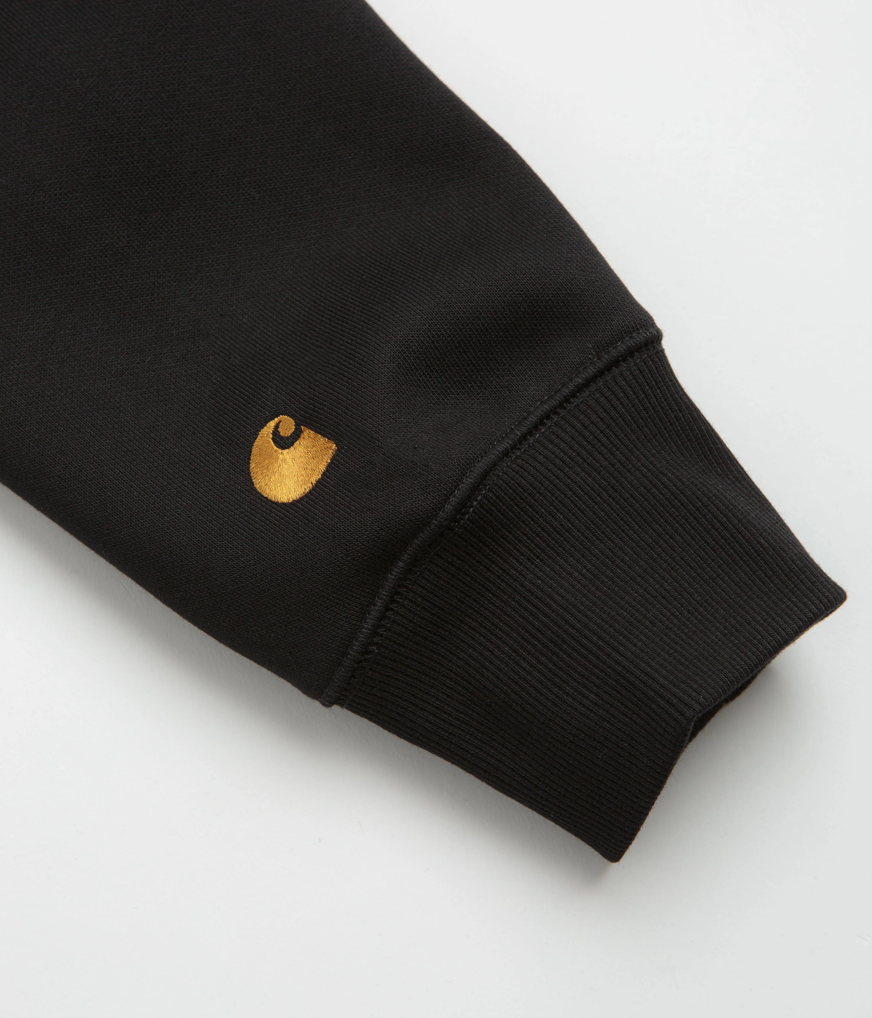 Carhartt Hooded Chase Jacket - Black / Gold - Image 4