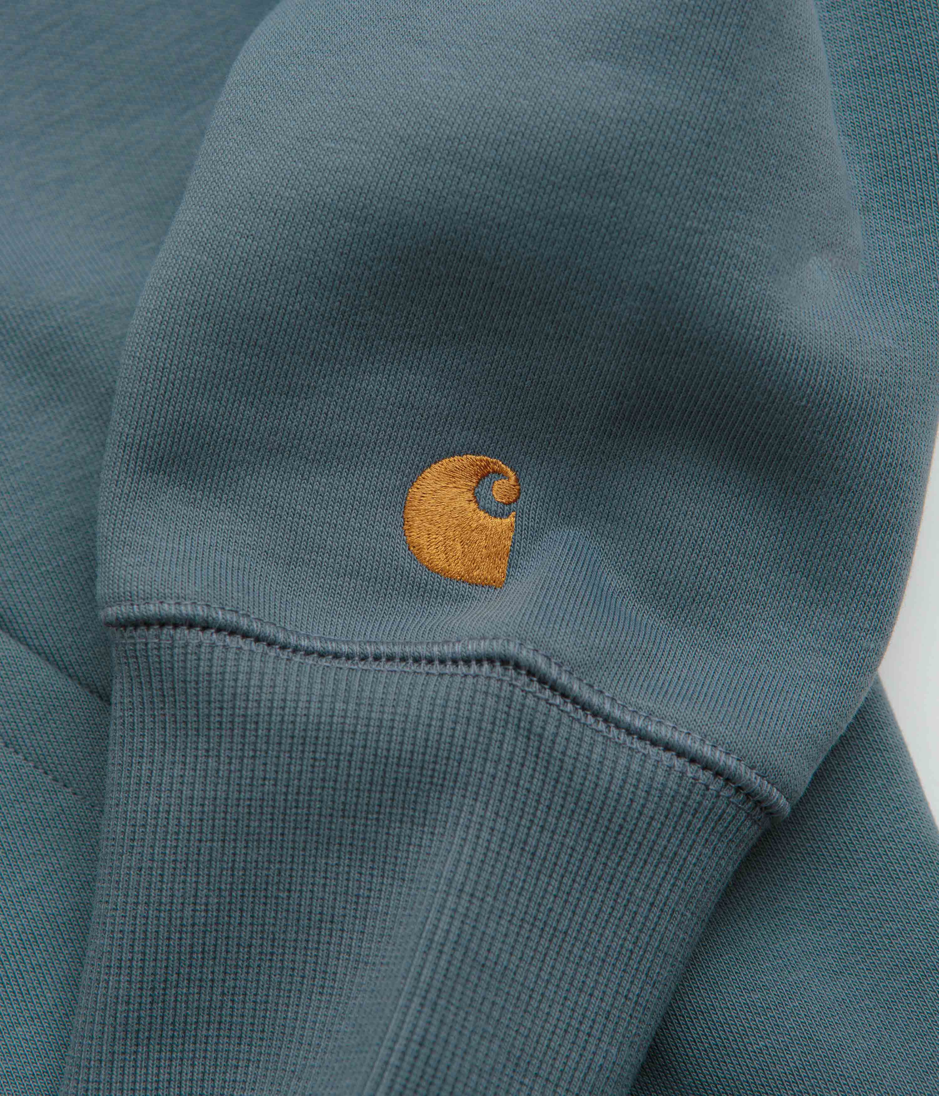 Carhartt Hooded Chase Jacket - Cozy Blue / Gold - Image 6
