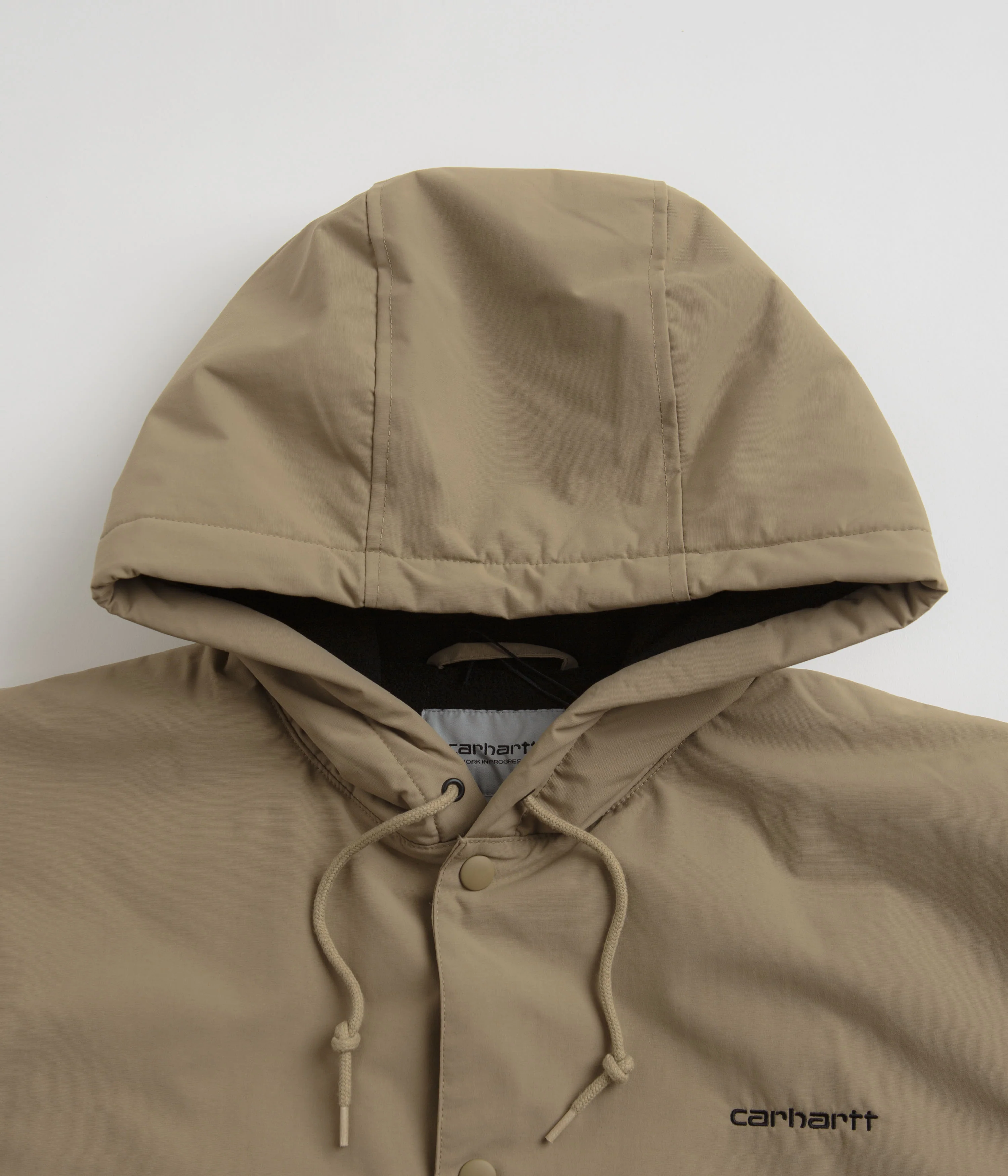 Carhartt Hooded Coach Jacket - Leather / Black - Image 2