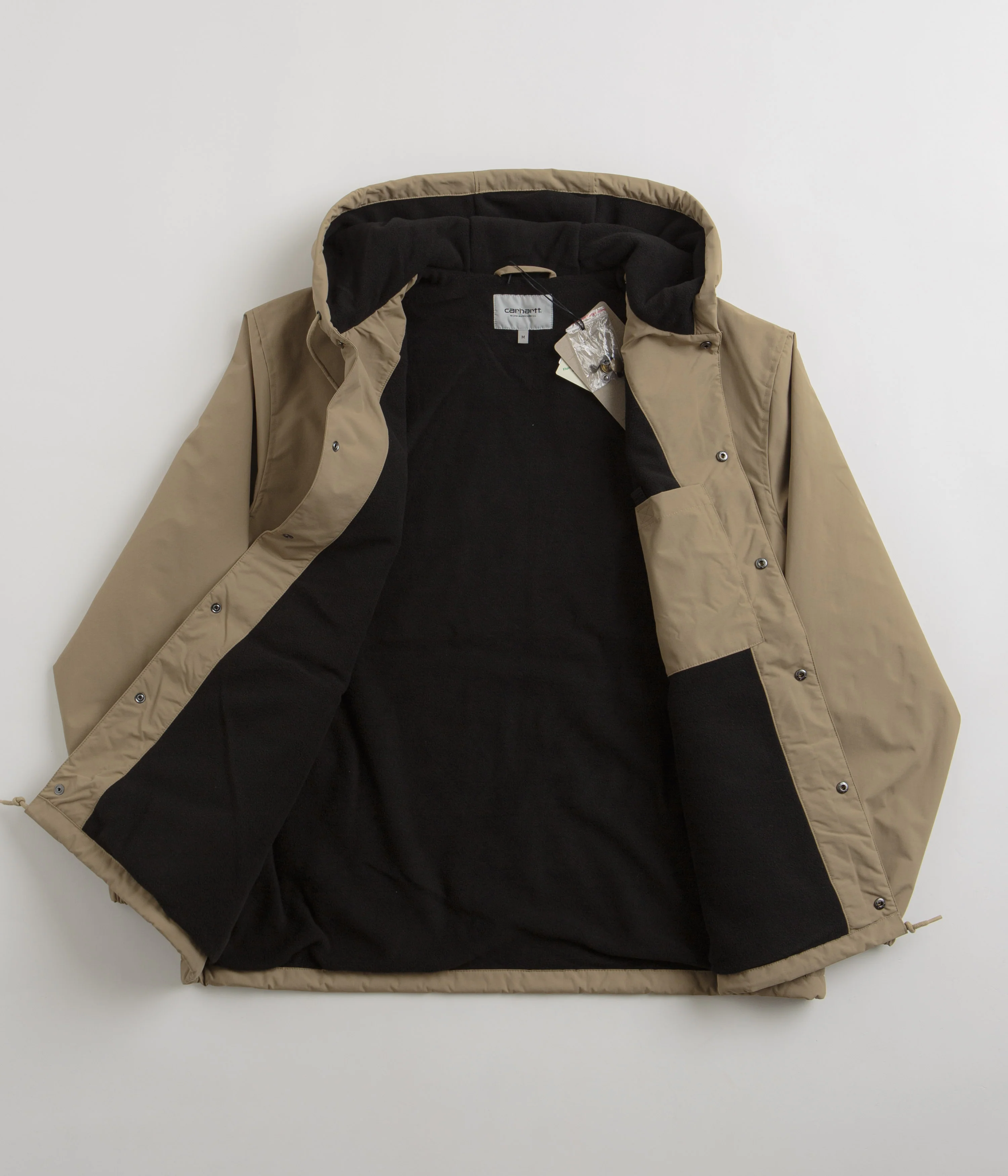 Carhartt Hooded Coach Jacket - Leather / Black - Image 3