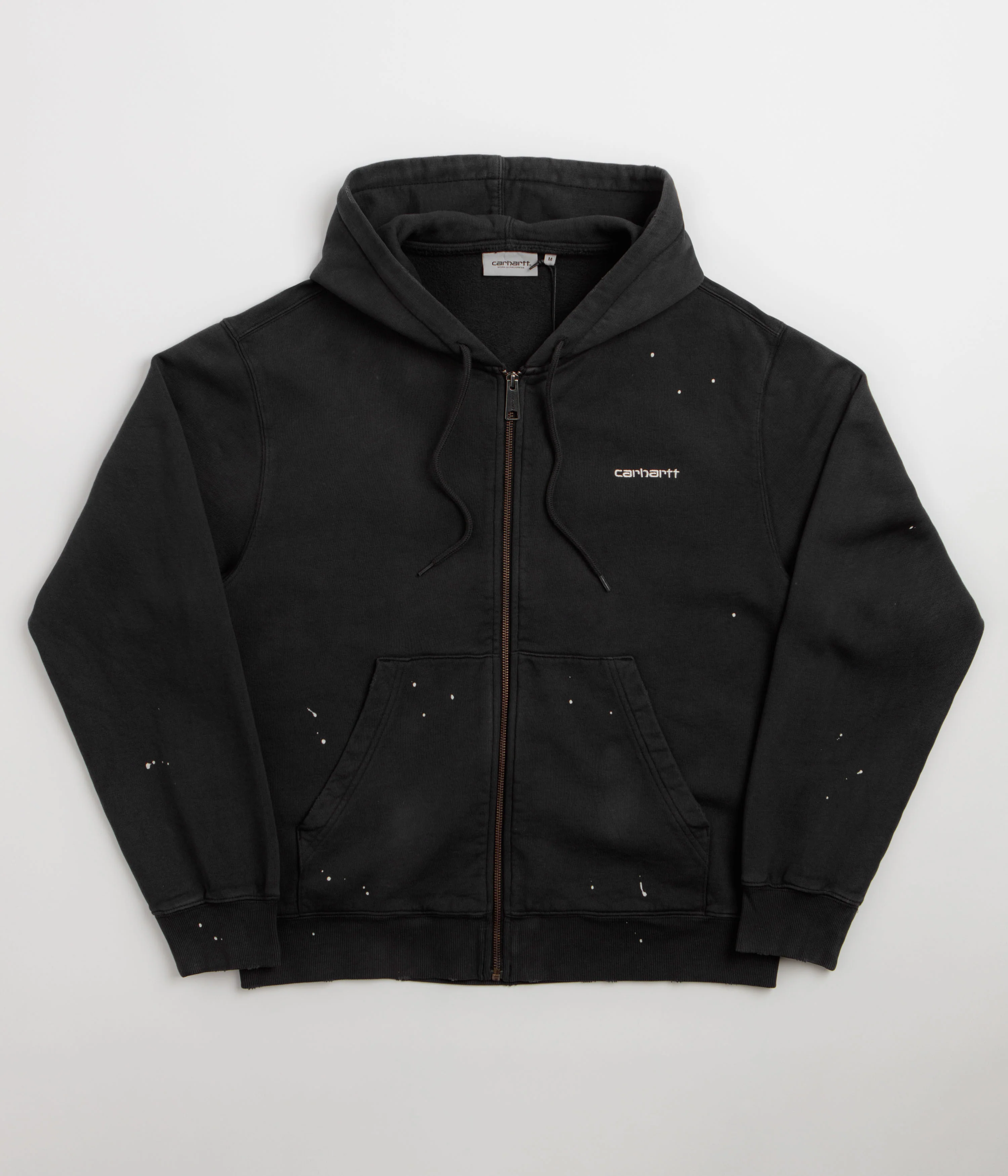 Carhartt Hooded Painter Jacket - Black / Destroy Wash / Splatter