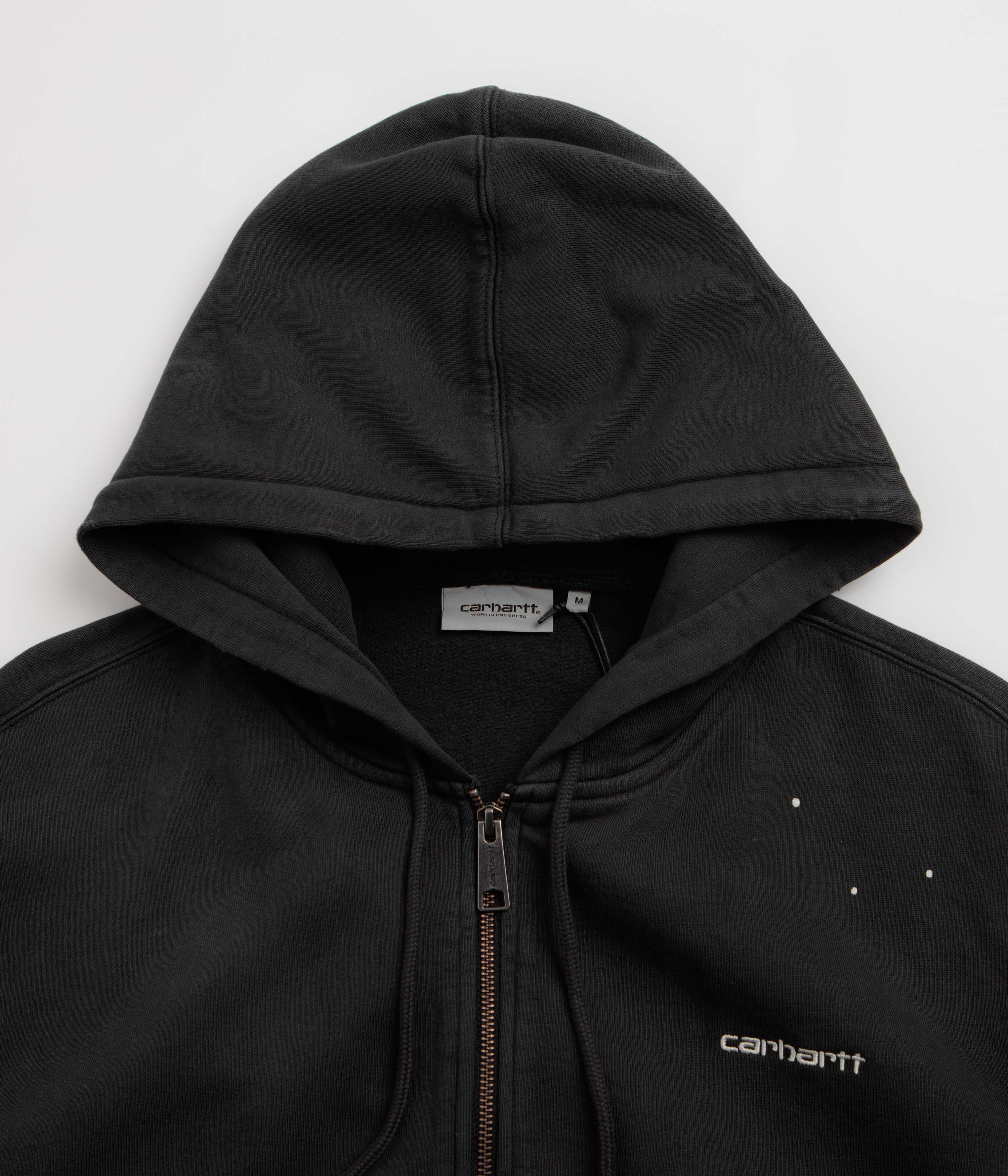 Carhartt Hooded Painter Jacket - Black / Destroy Wash / Splatter - Image 3
