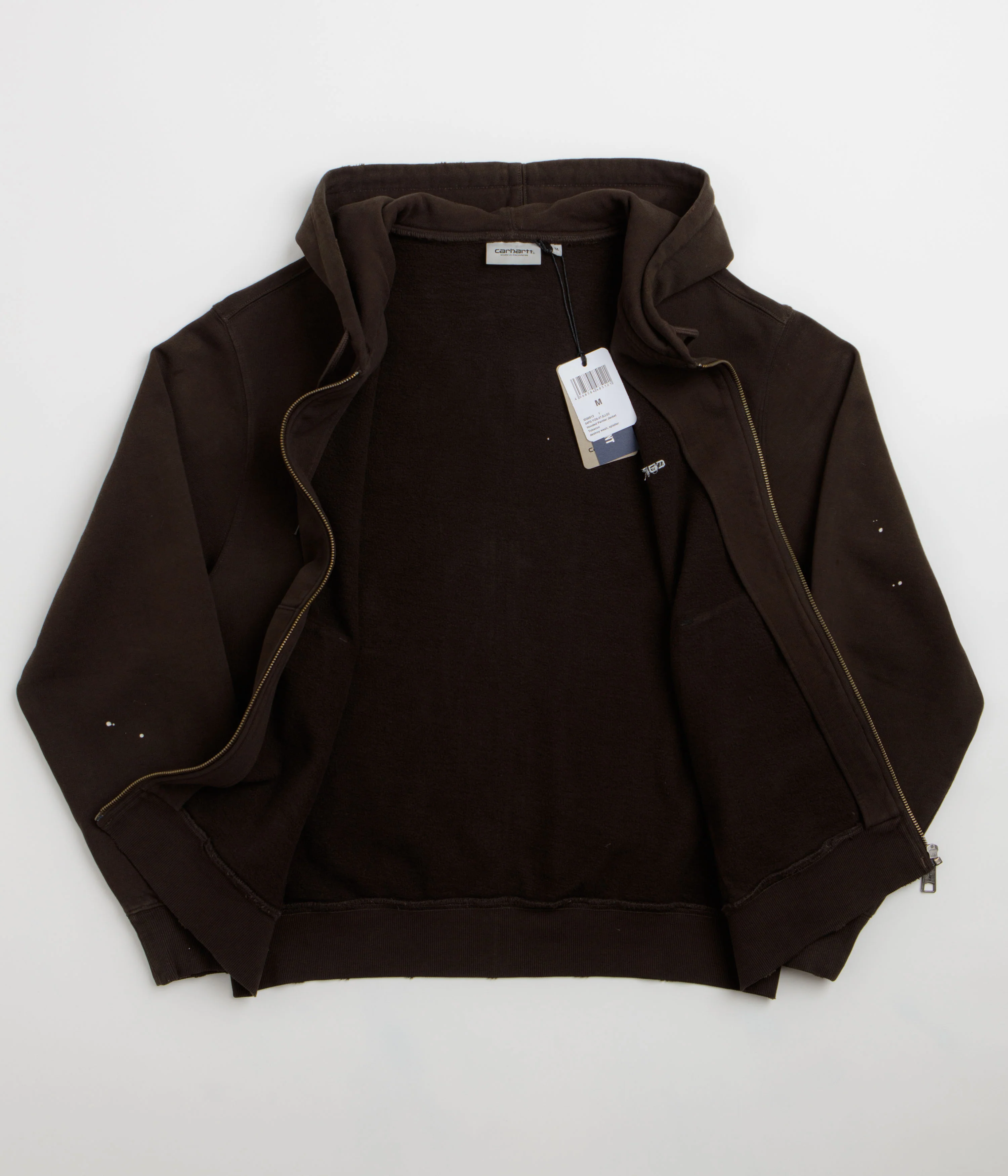 Carhartt Hooded Painter Jacket - Tobacco / Destroy Wash / Splatter - Image 2