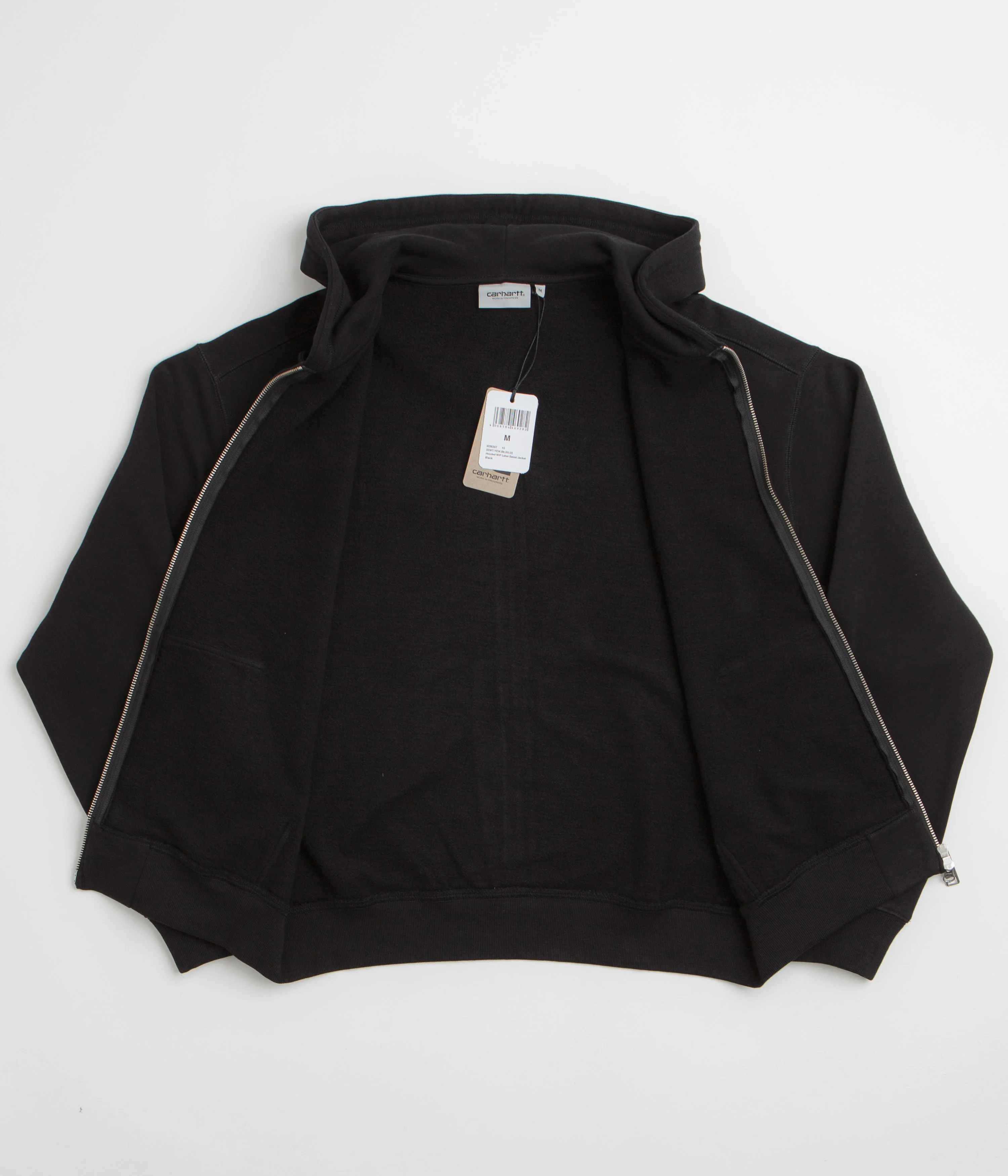 Carhartt Hooded WIP Label Sweat Jacket - Black - Image 2