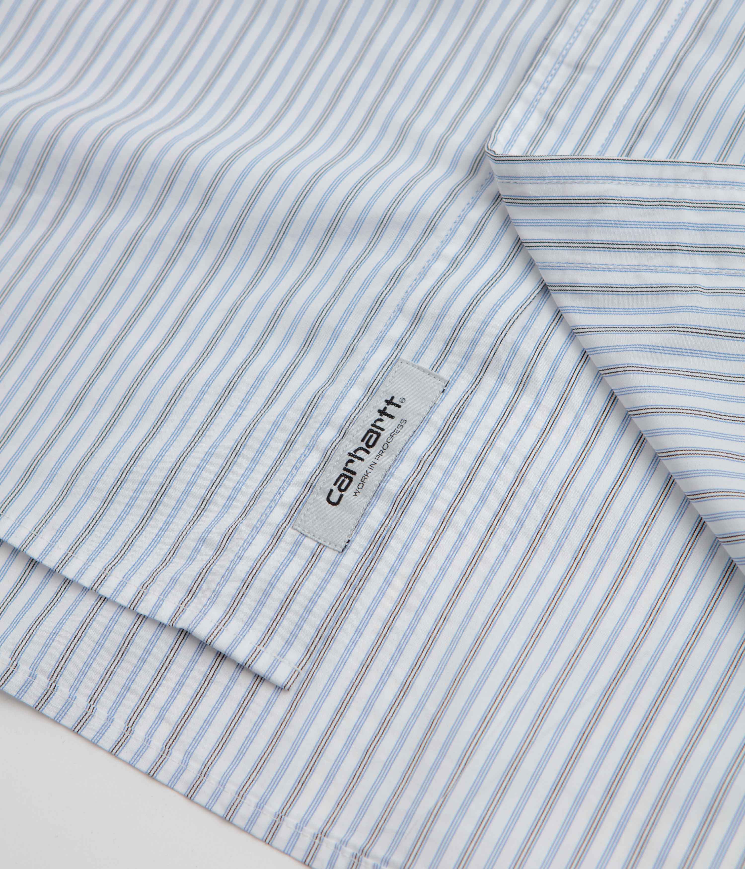 Carhartt Keene Short Sleeve Shirt - Keene Stripe / White - Image 3