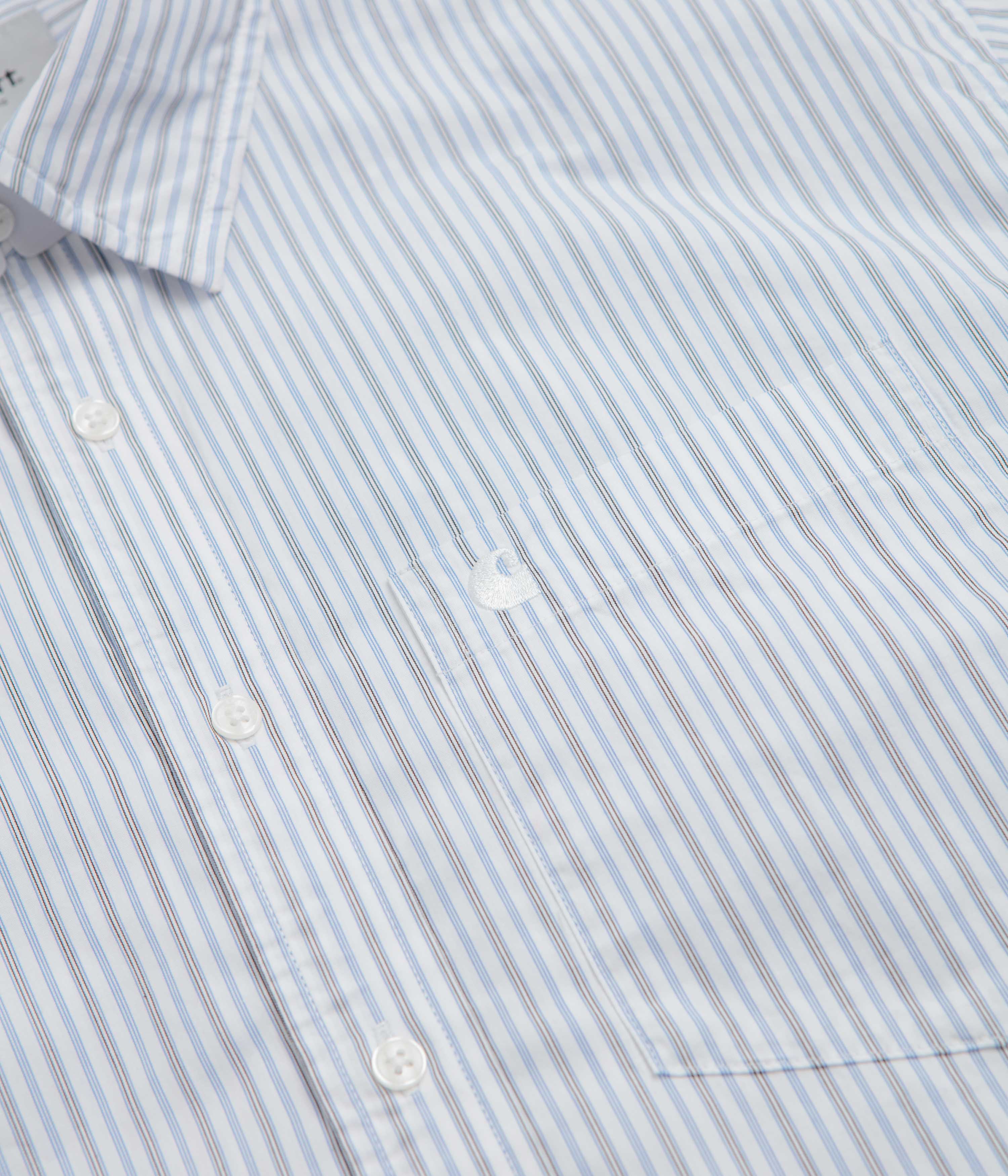 Carhartt Keene Short Sleeve Shirt - Keene Stripe / White - Image 4