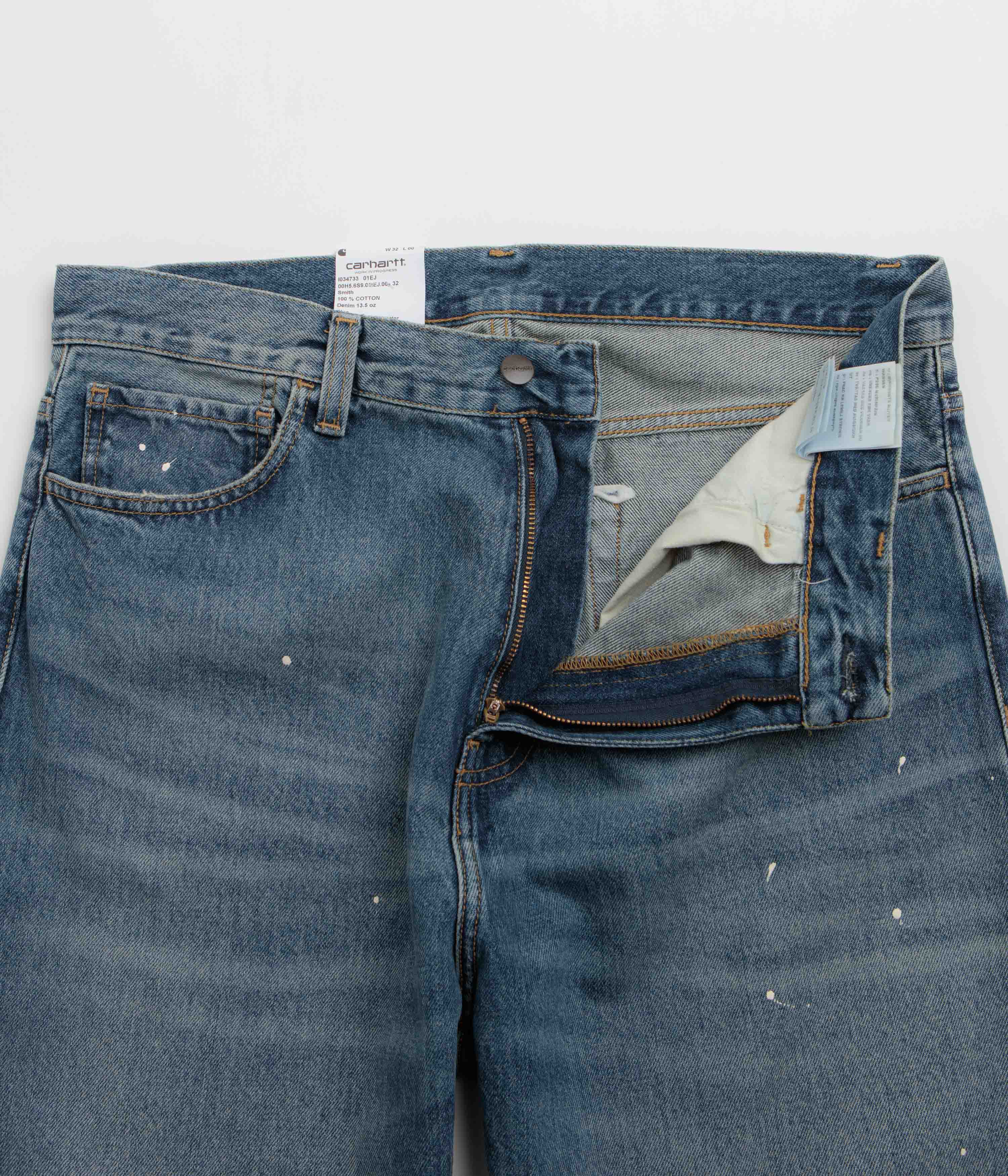 Carhartt Landon Pants - Blue / Destroy Wash / Splatter - Image 6