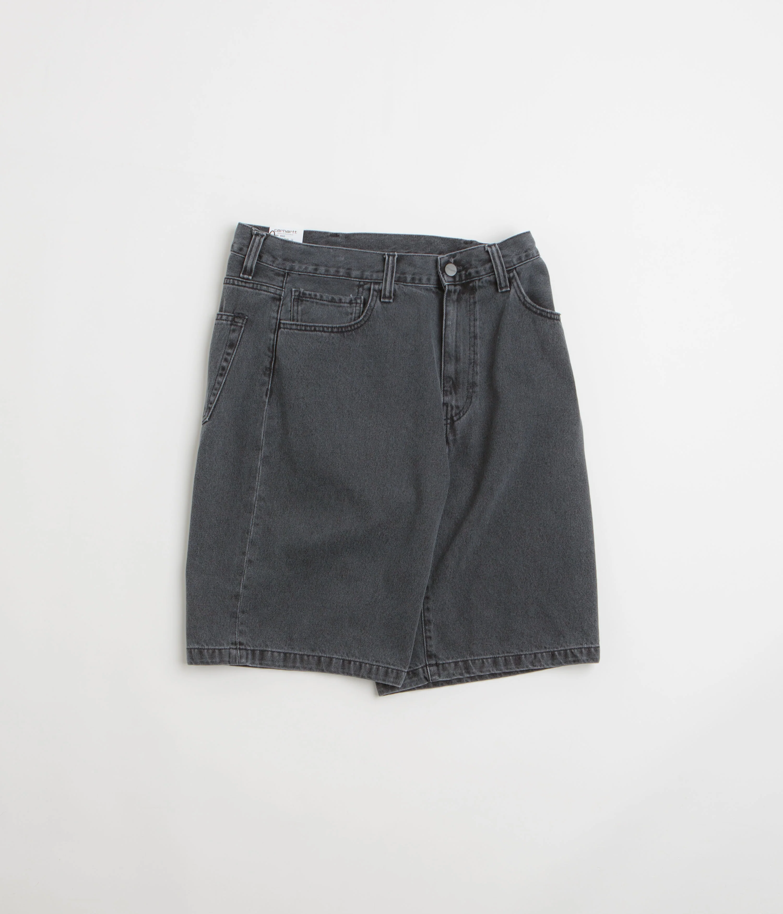 Carhartt Landon Shorts - Black Heavy Stone Wash - Image 2