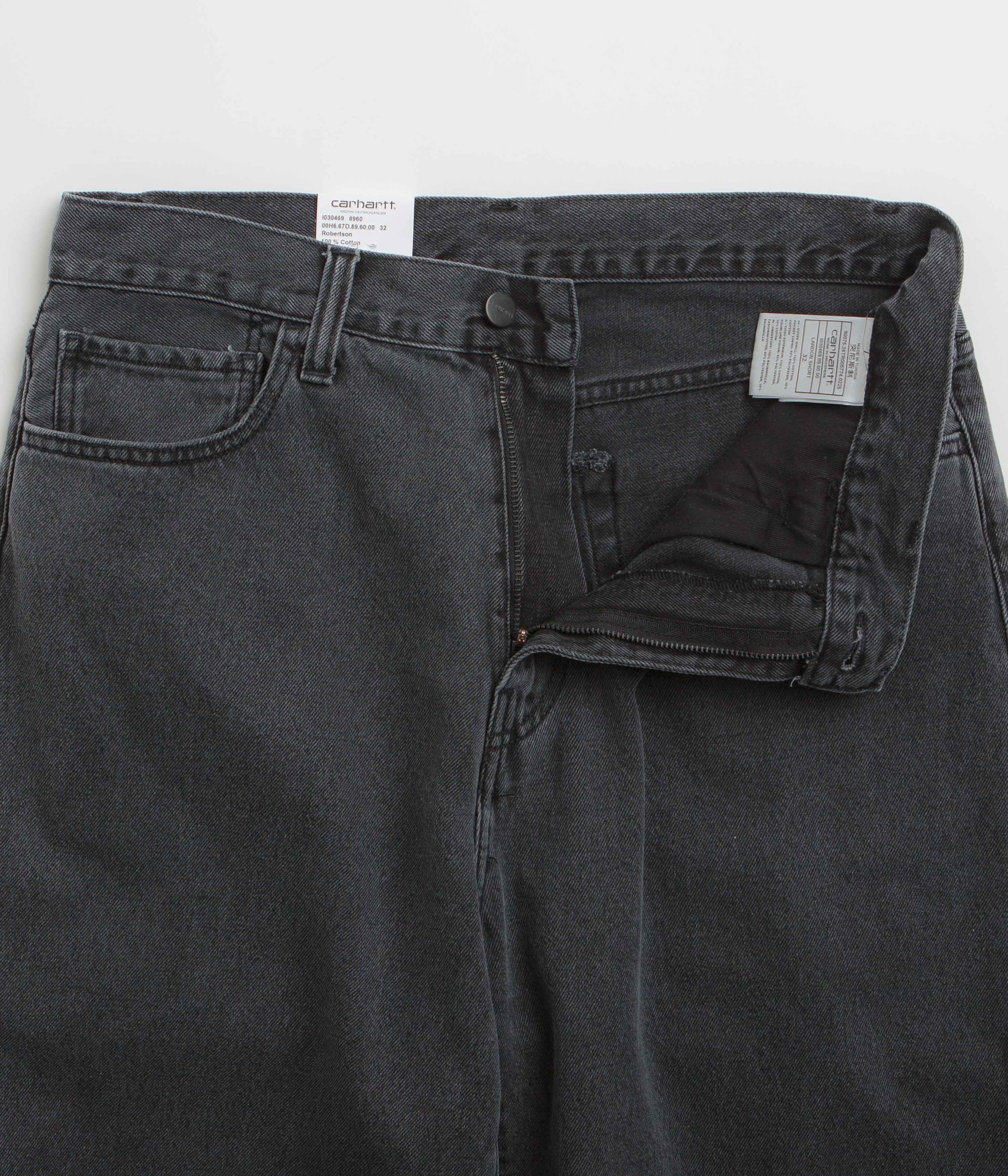 Carhartt Landon Shorts - Black Heavy Stone Wash - Image 5