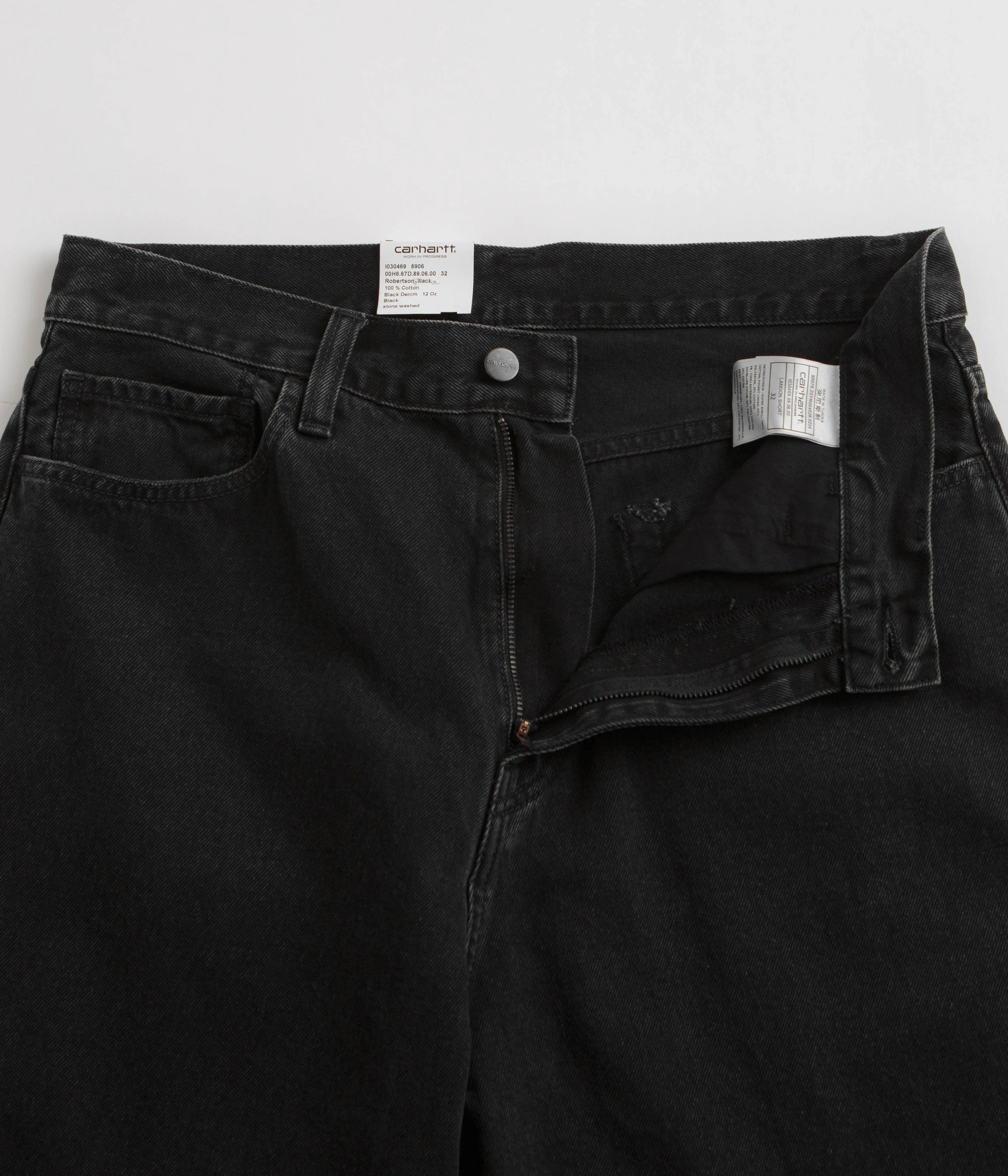 Carhartt Landon Shorts - Black Stone Washed - Image 6