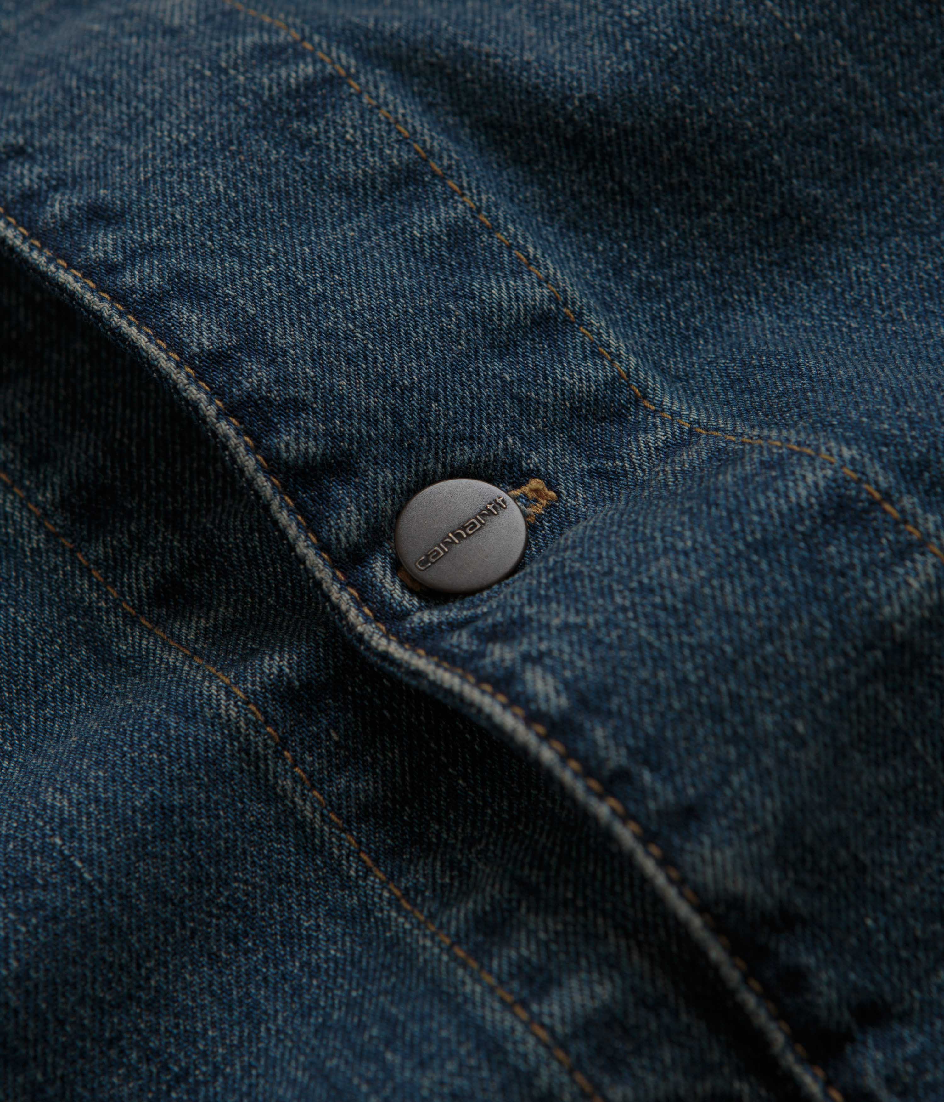 Carhartt Lincoln Shirt Jacket - Blue Worn Used Wash - Image 6