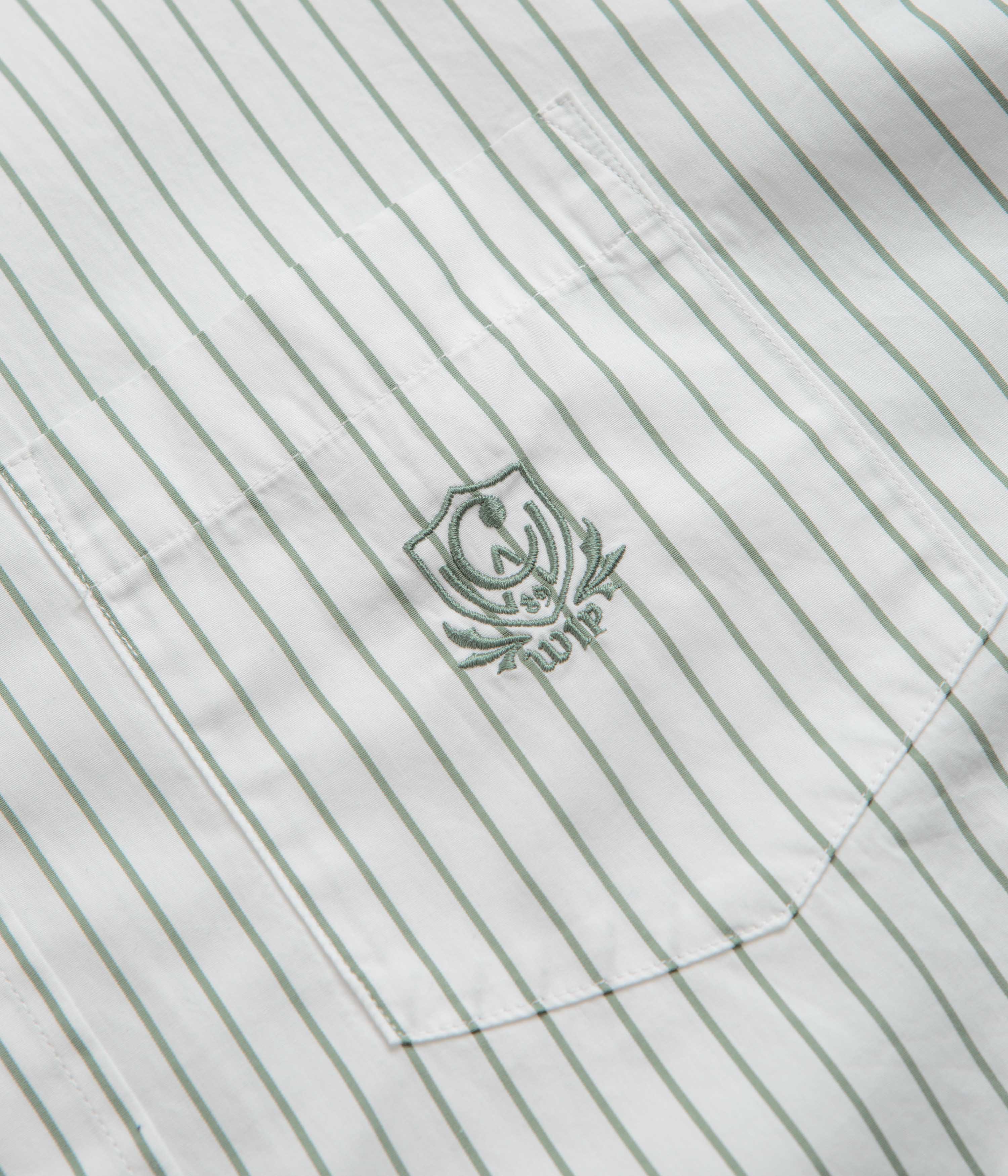 Carhartt Linus Stripe Poplin Shirt - Park / White - Image 3