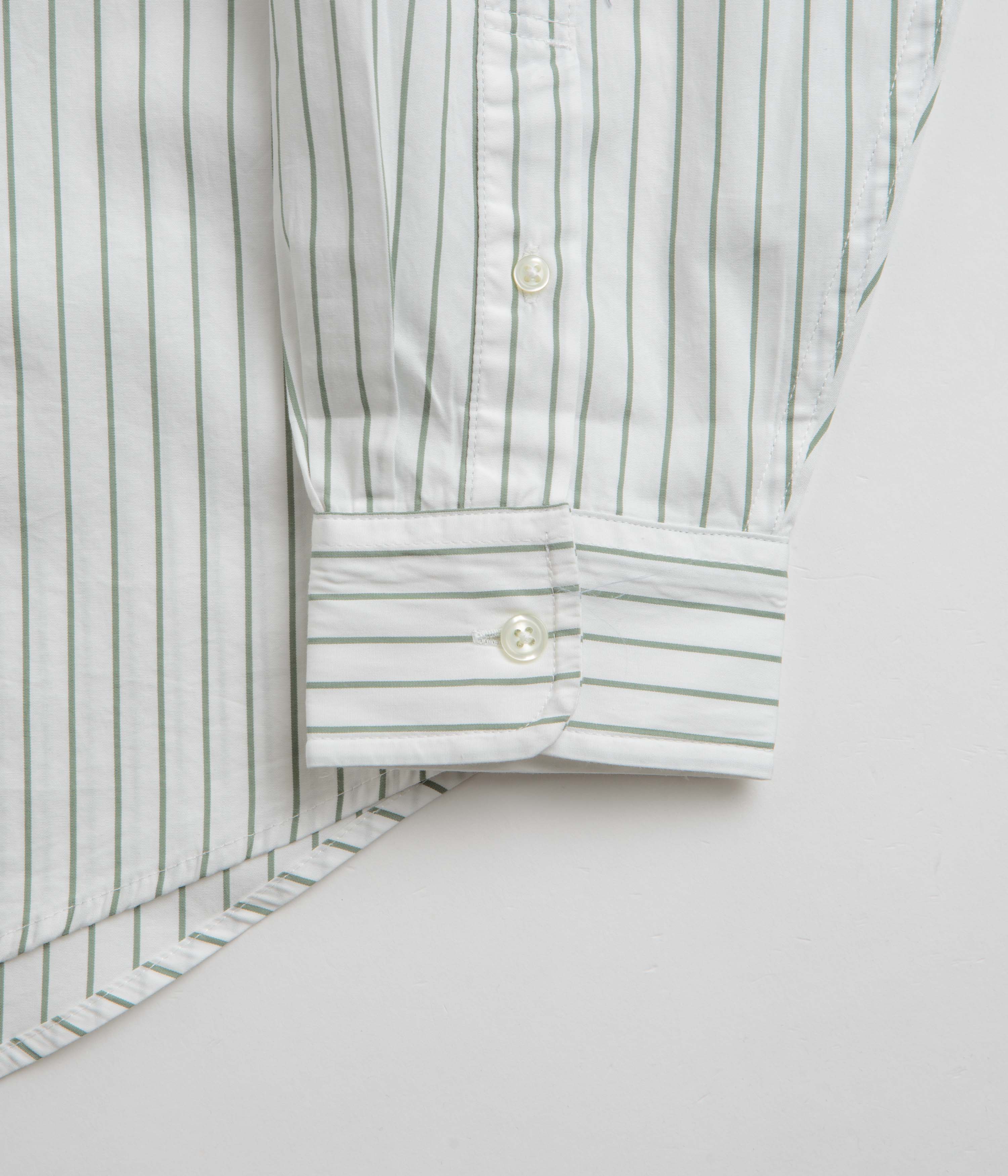 Carhartt Linus Stripe Poplin Shirt - Park / White - Image 4