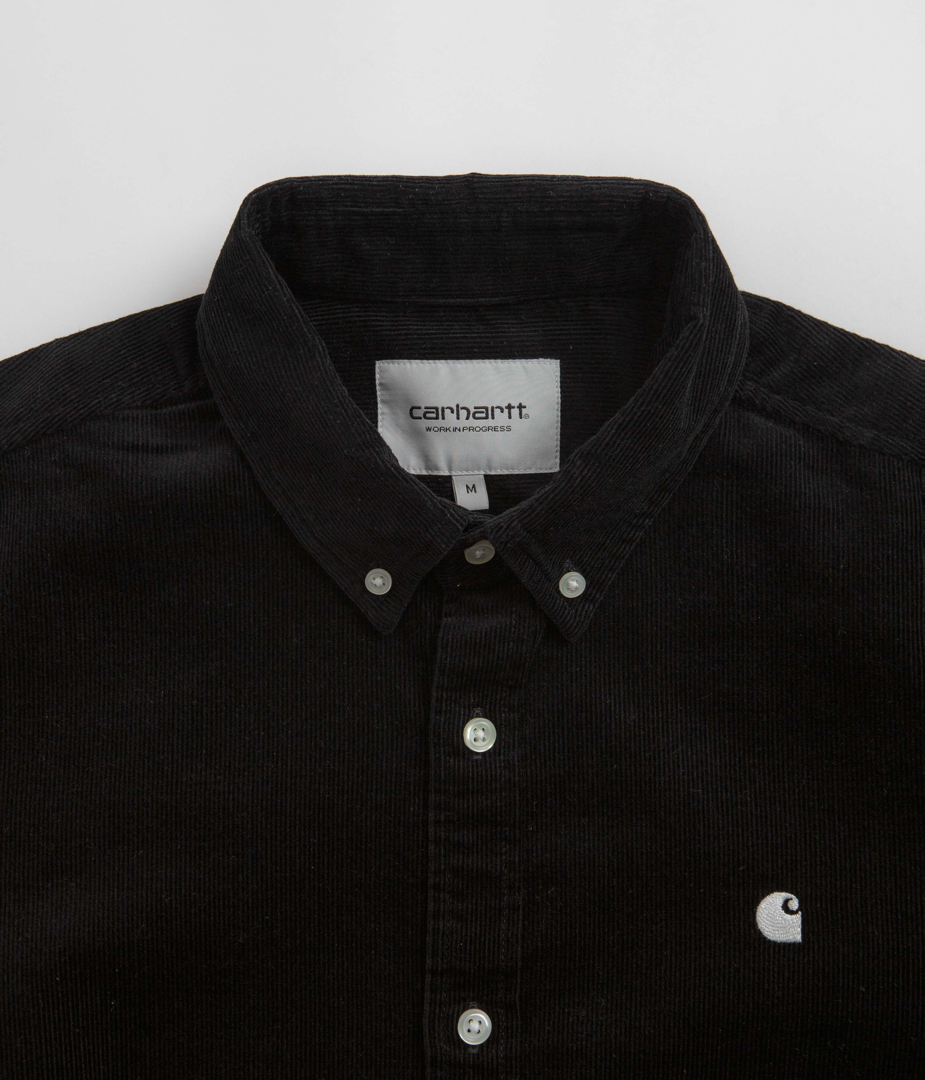 Carhartt Madison Fine Cord Shirt - Black / Wax - Image 5