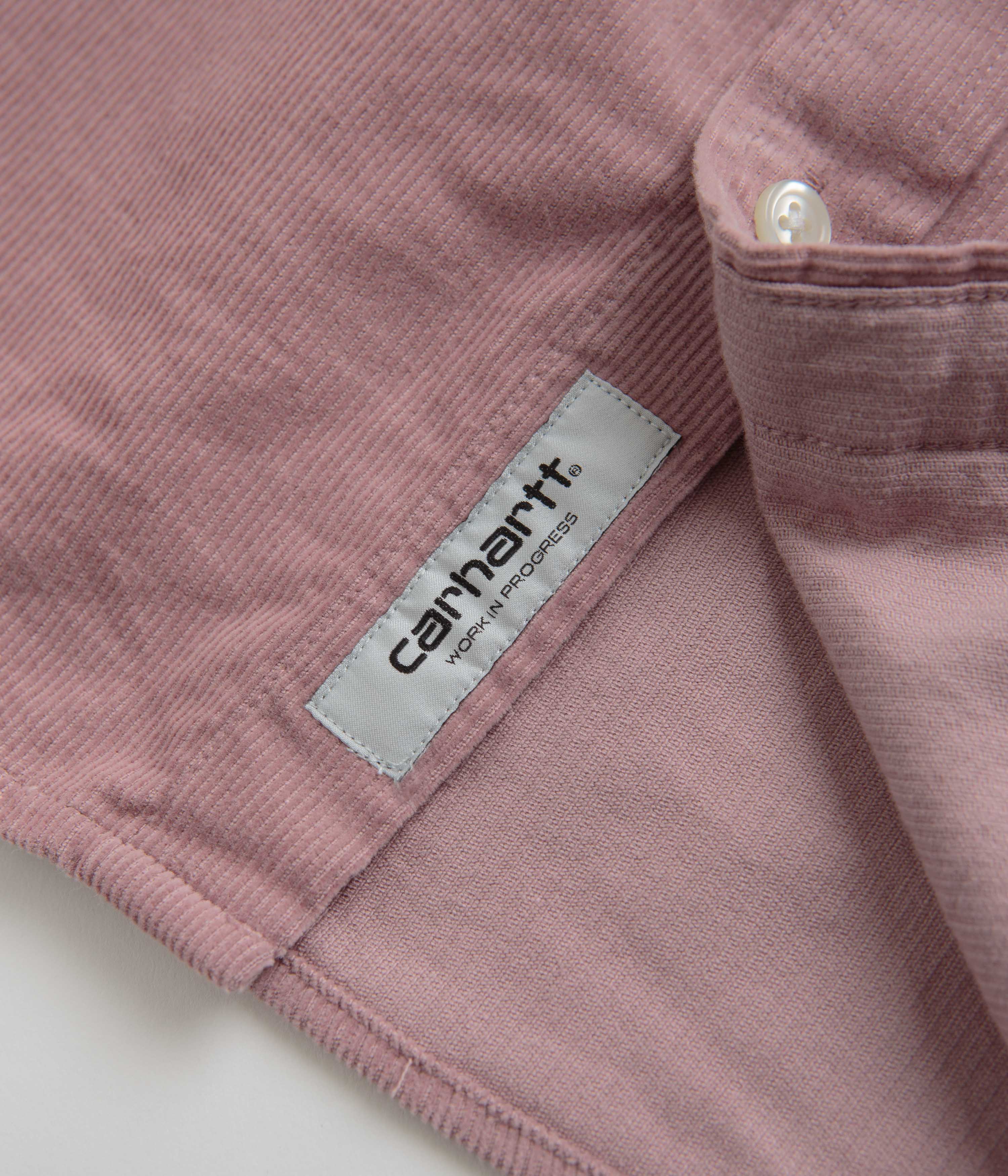 Carhartt Madison Fine Cord Shirt - Glassy Pink / Wax - Image 4