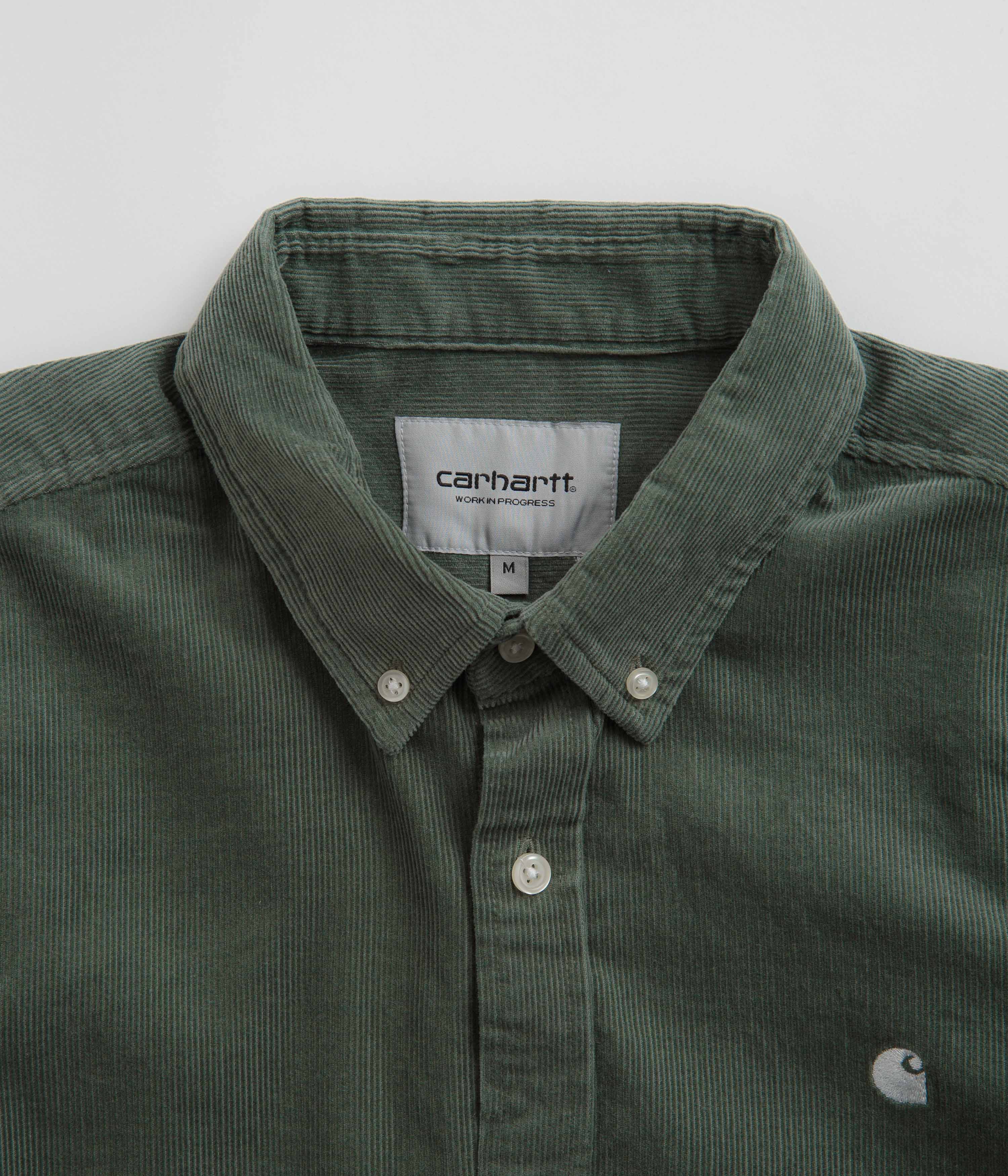 Carhartt Madison Fine Cord Shirt - Park / Wax - Image 5